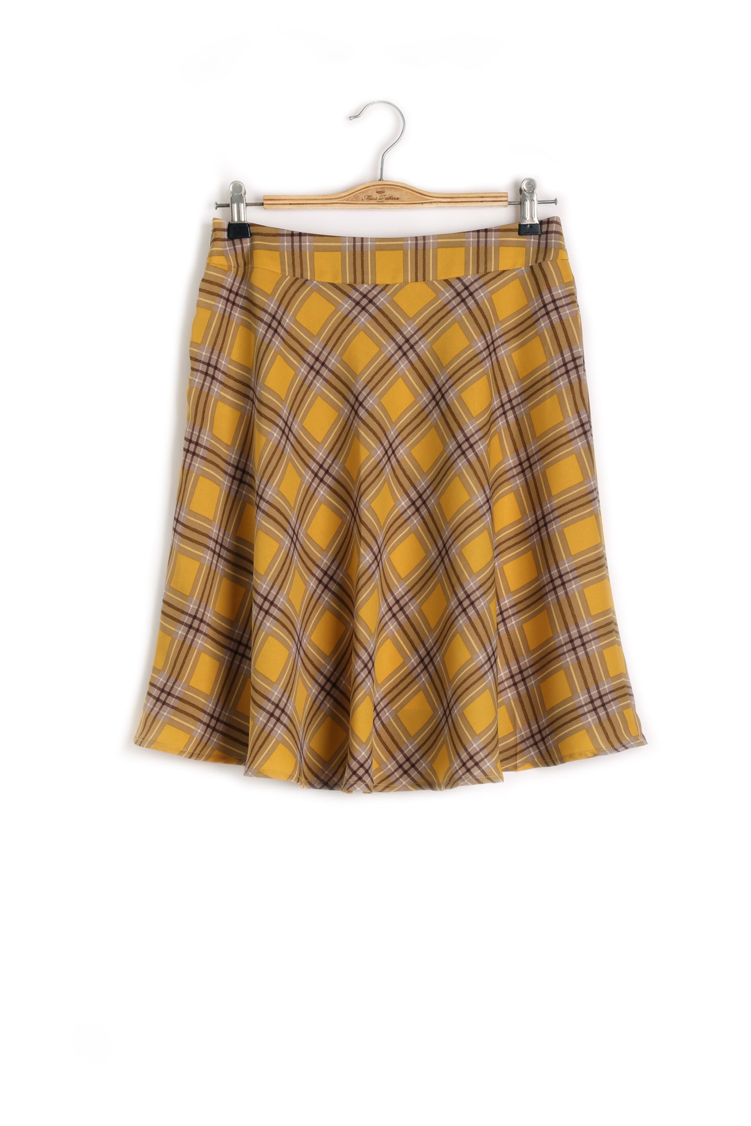 Pumpkin Spice Plaid Skirt โ Miss Patina