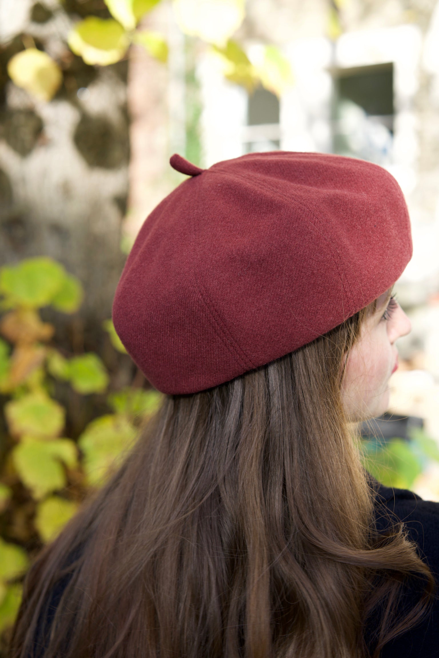 Raspberry Squirrel Beret