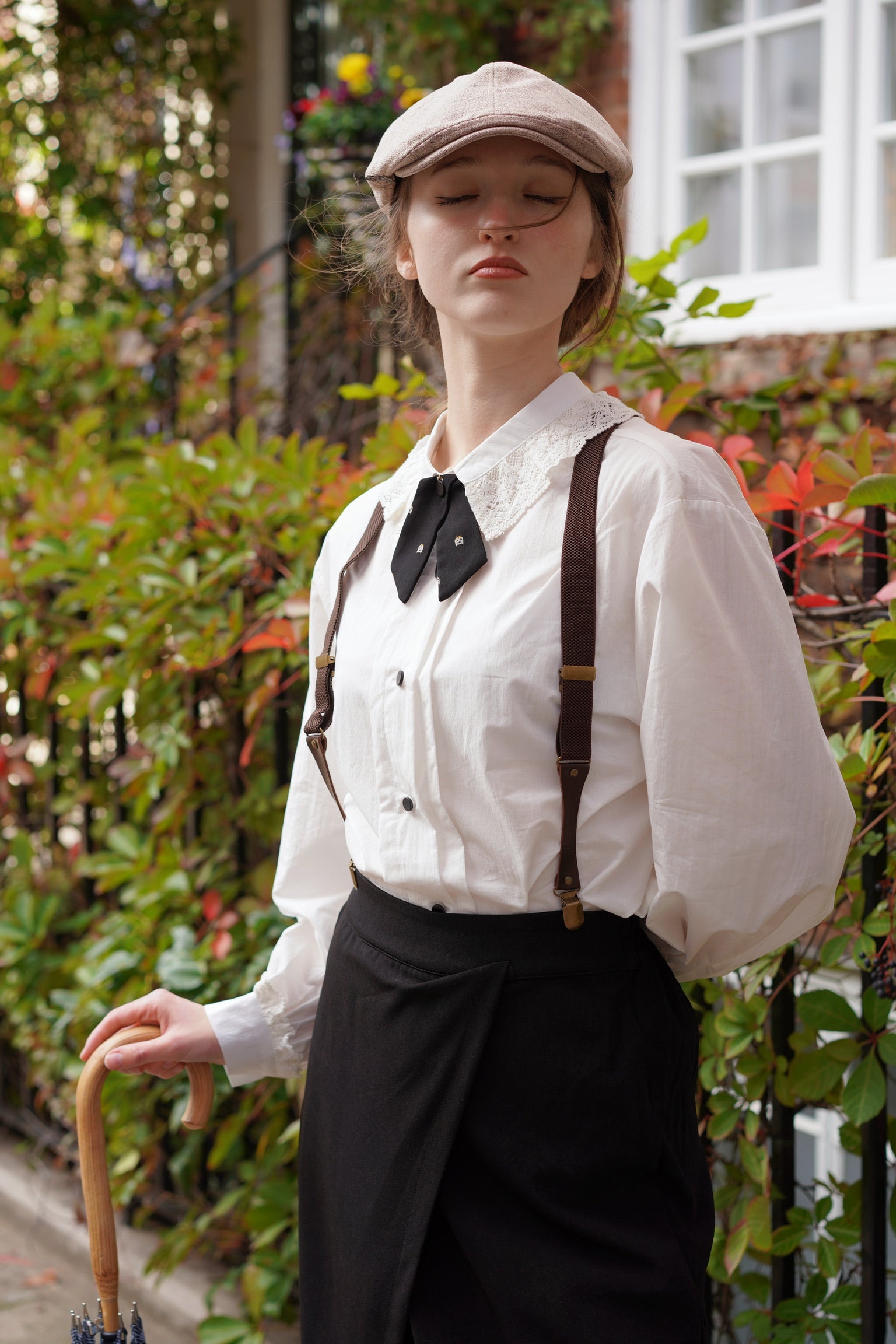 Raven Lace Collar Shirt