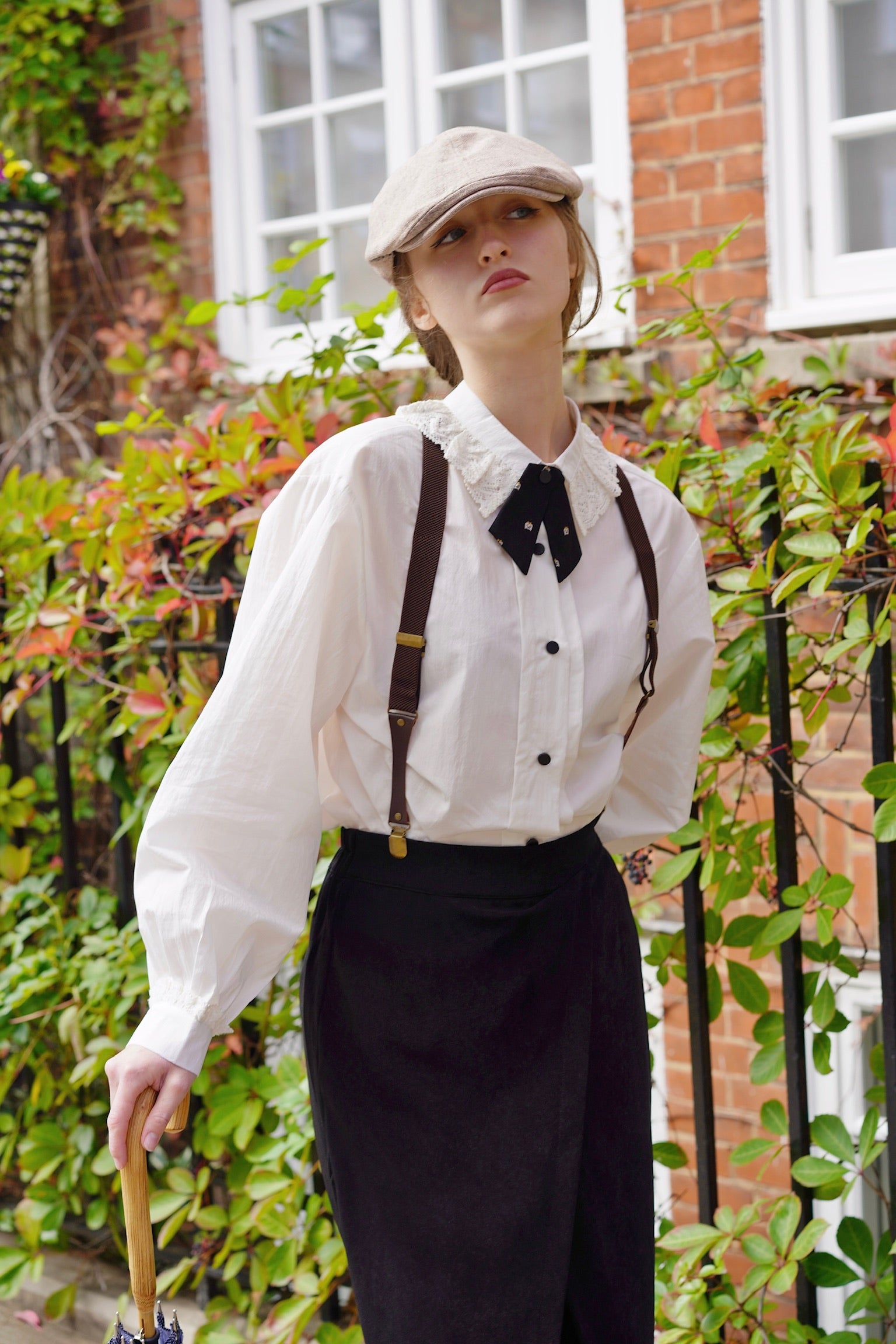 Raven Lace Collar Shirt