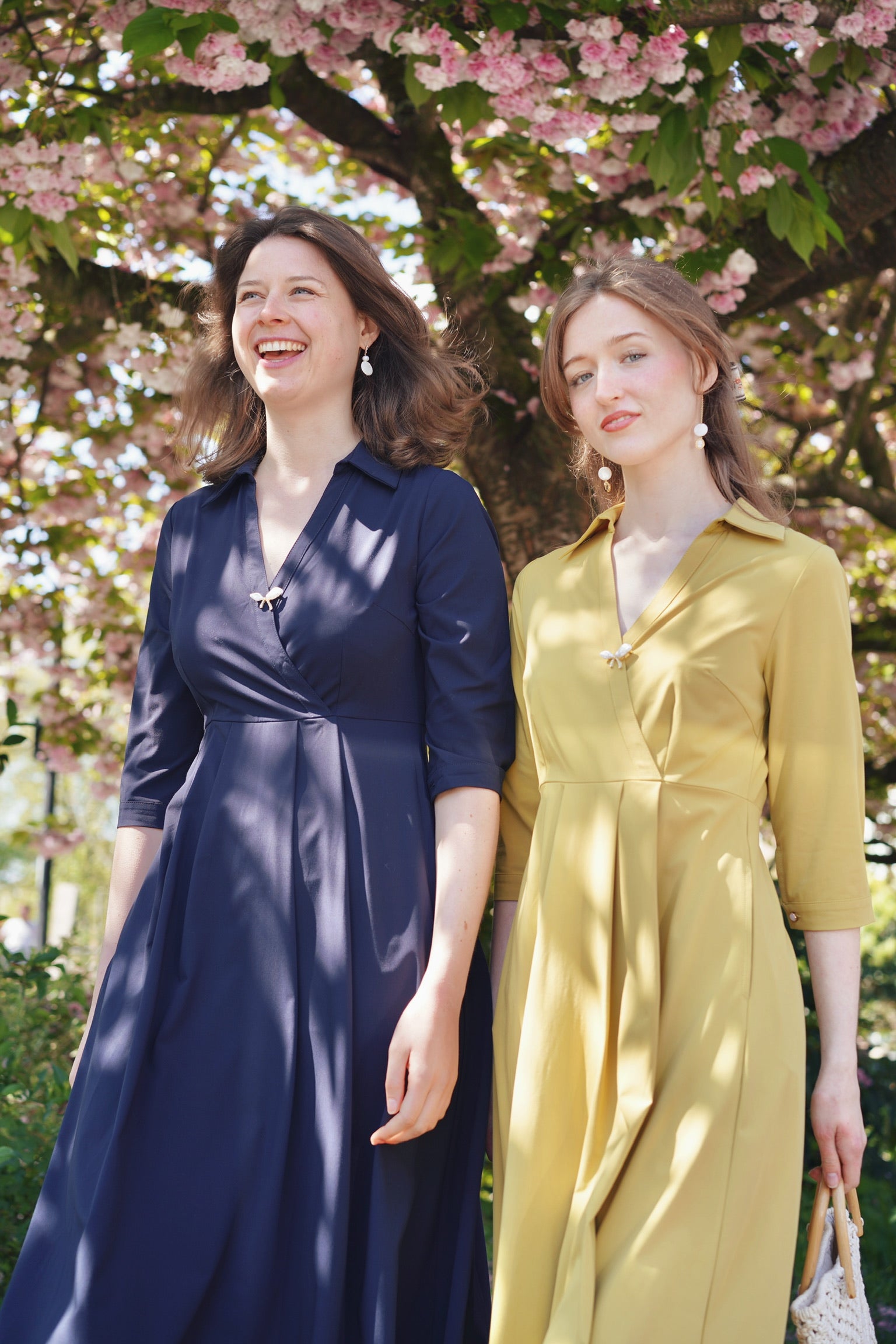 Retro Kelly Midi Dress  (Navy)