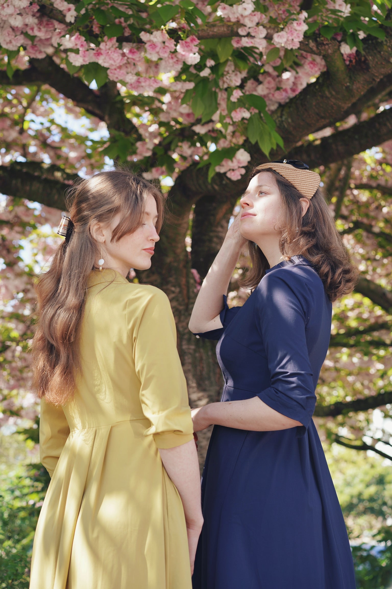 Retro Kelly Midi Dress  (Olive Yellow)