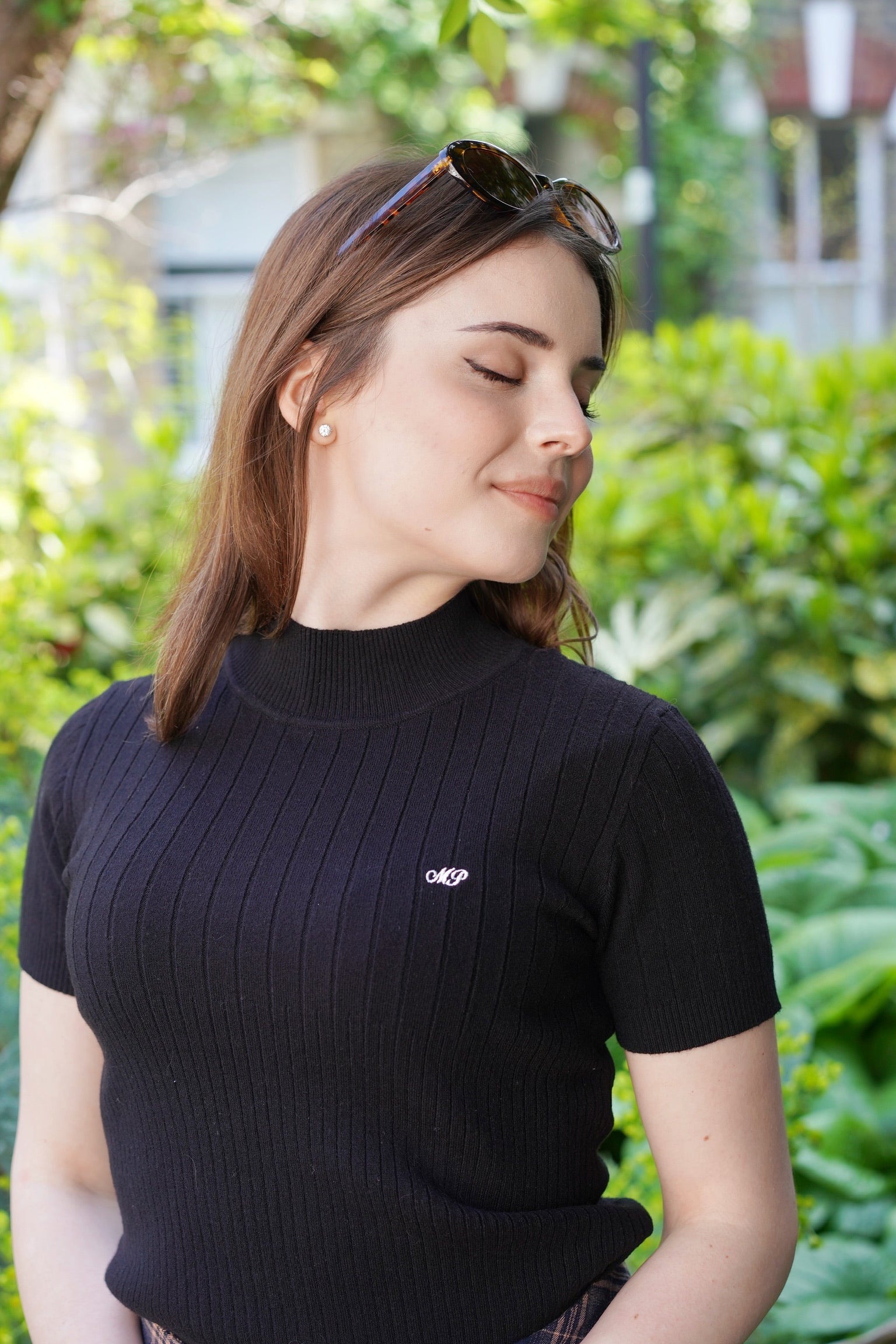 Retro Rizzo Knit Top (Black)