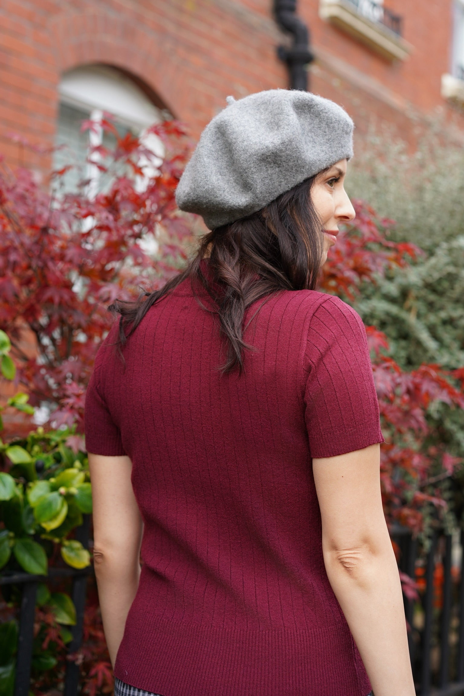 Retro Rizzo Knit Top (Wine)