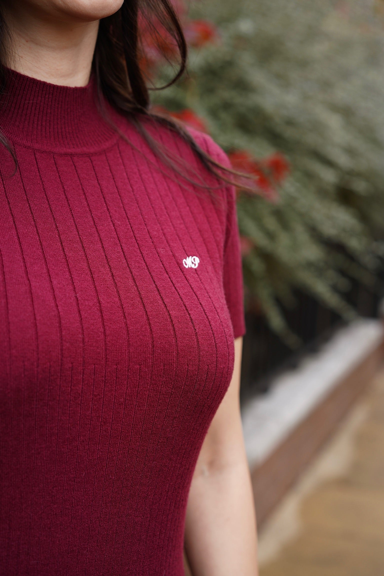 Retro Rizzo Knit Top (Wine)