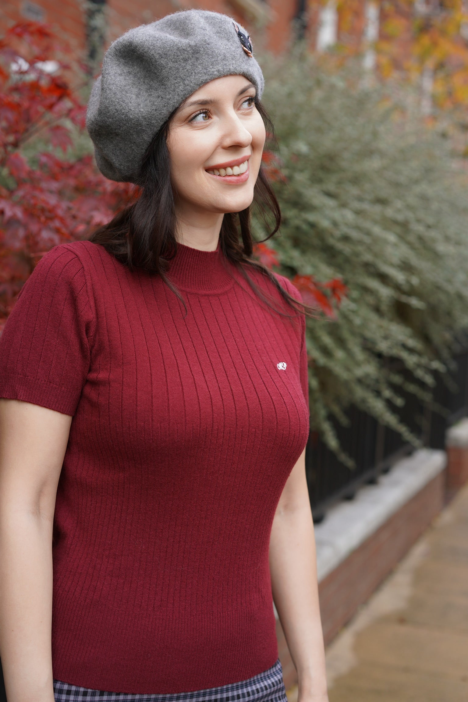 Retro Rizzo Knit Top (Wine)
