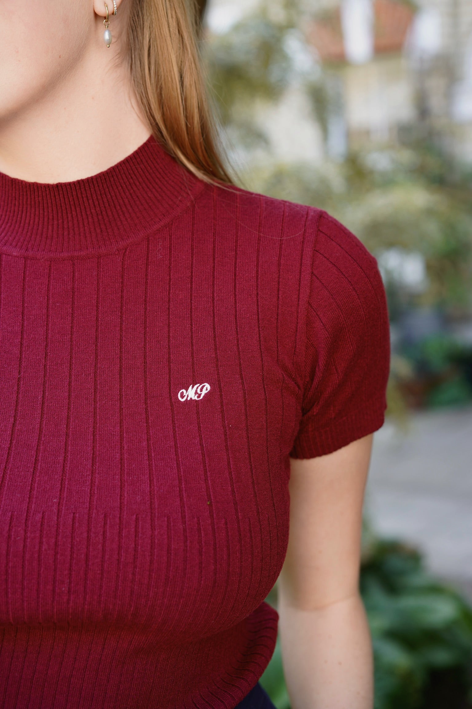 Retro Rizzo Knit Top (Wine)