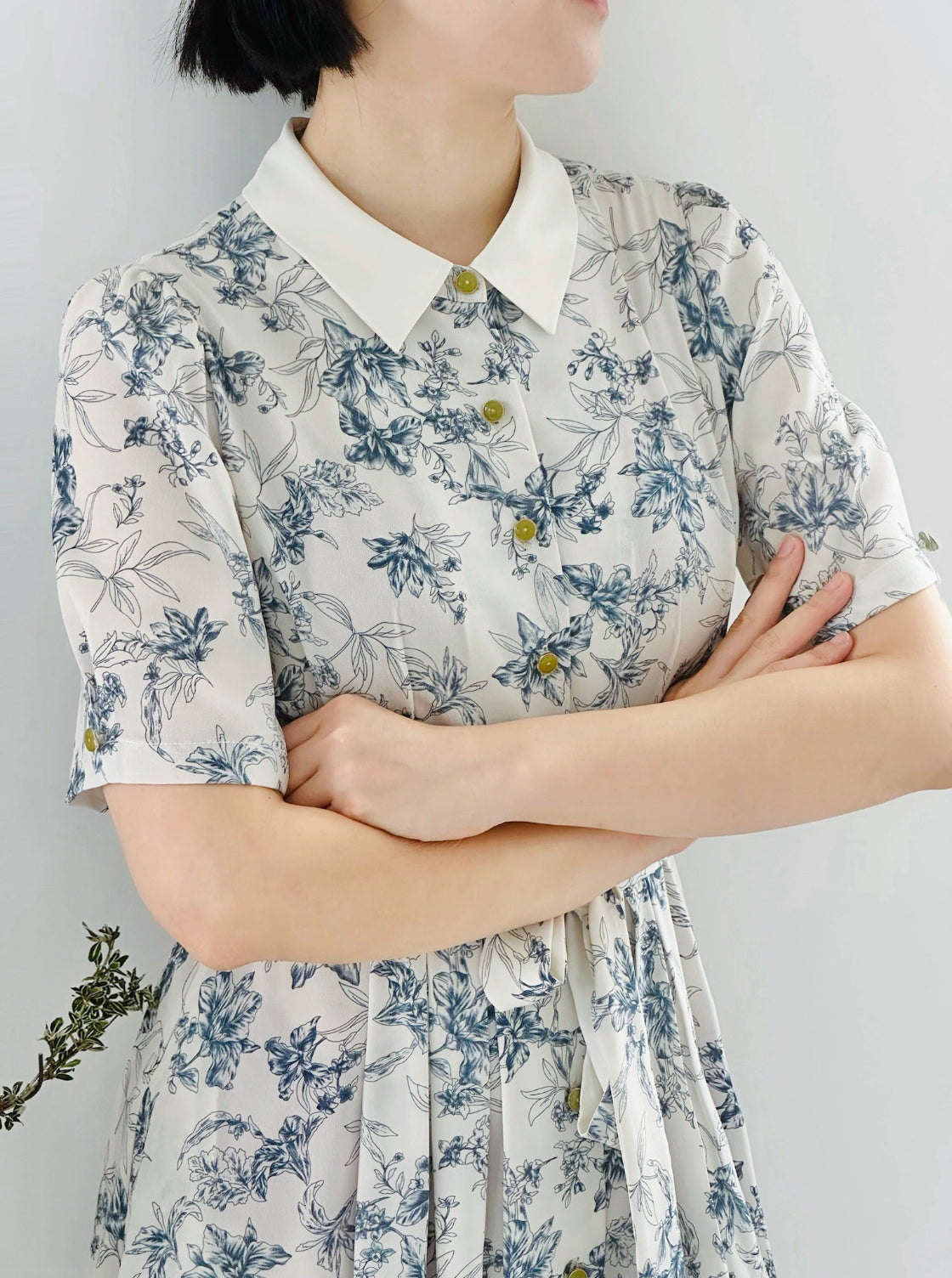 Royal Botany Dress (Blue White Porcelain)