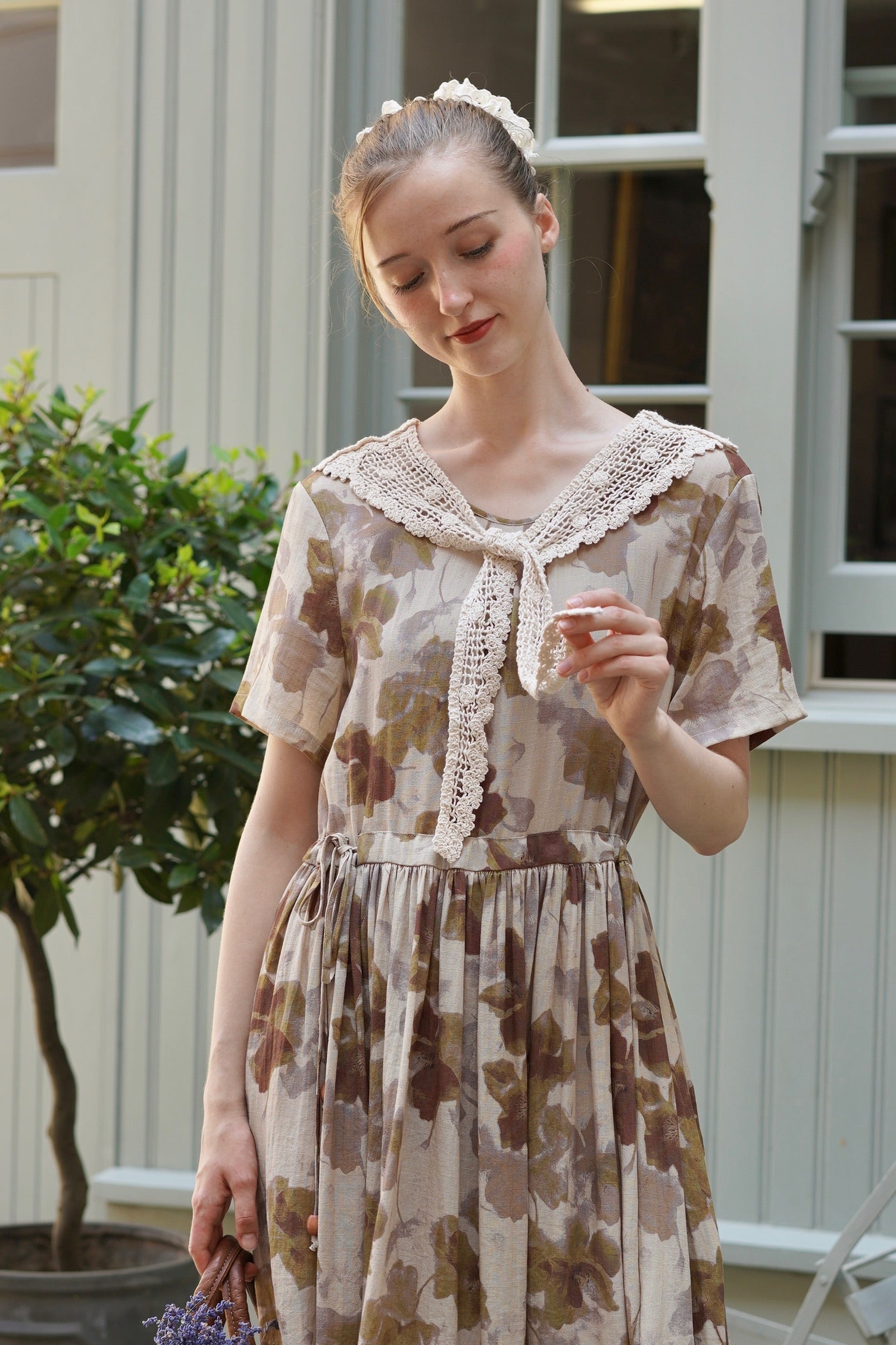 Royal Forest Cottage Dress (Faded Anemone)