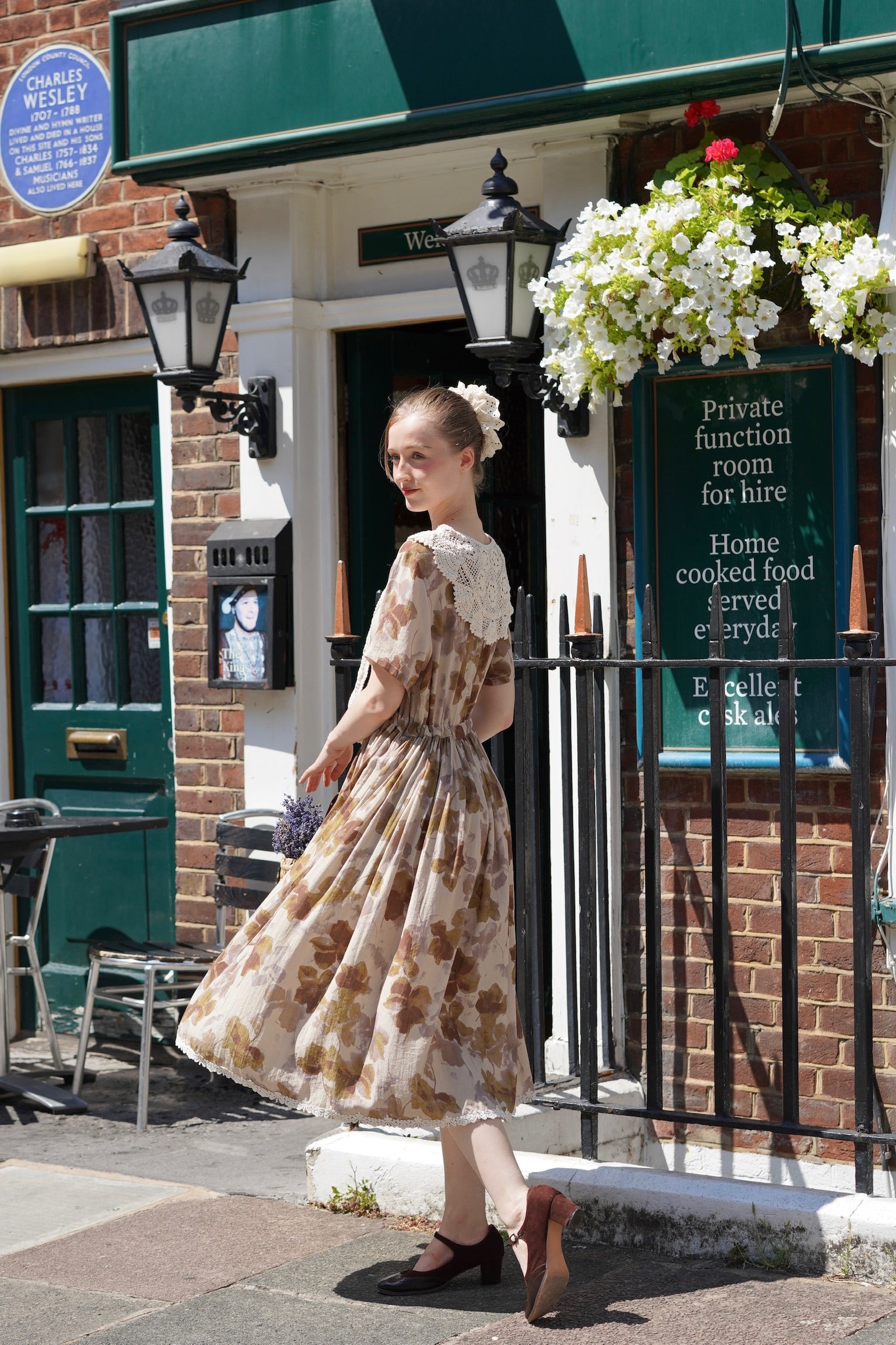 Royal Forest Cottage Dress (Faded Anemone)