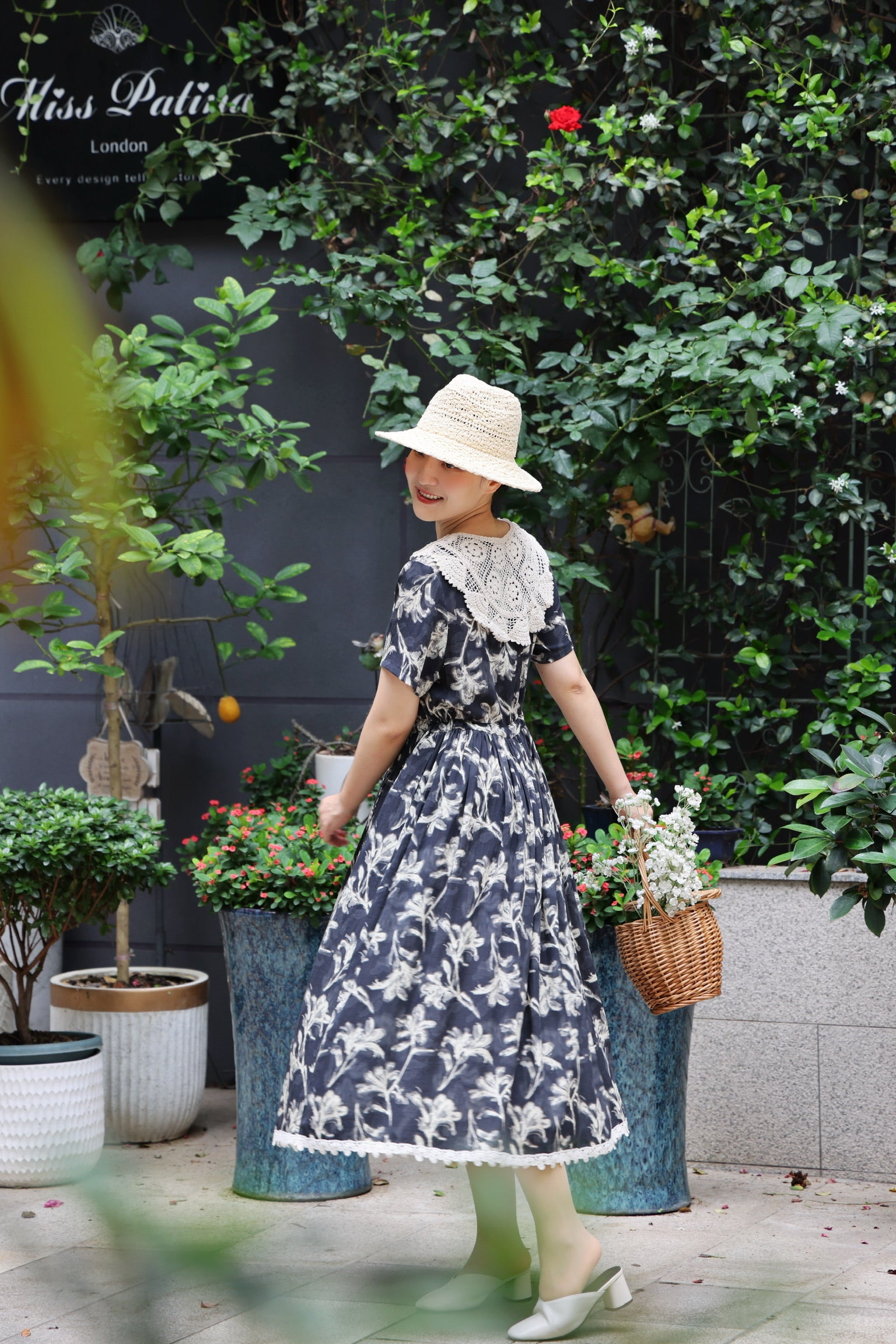 Royal Forest Cottage Dress (Moonlit Lily)