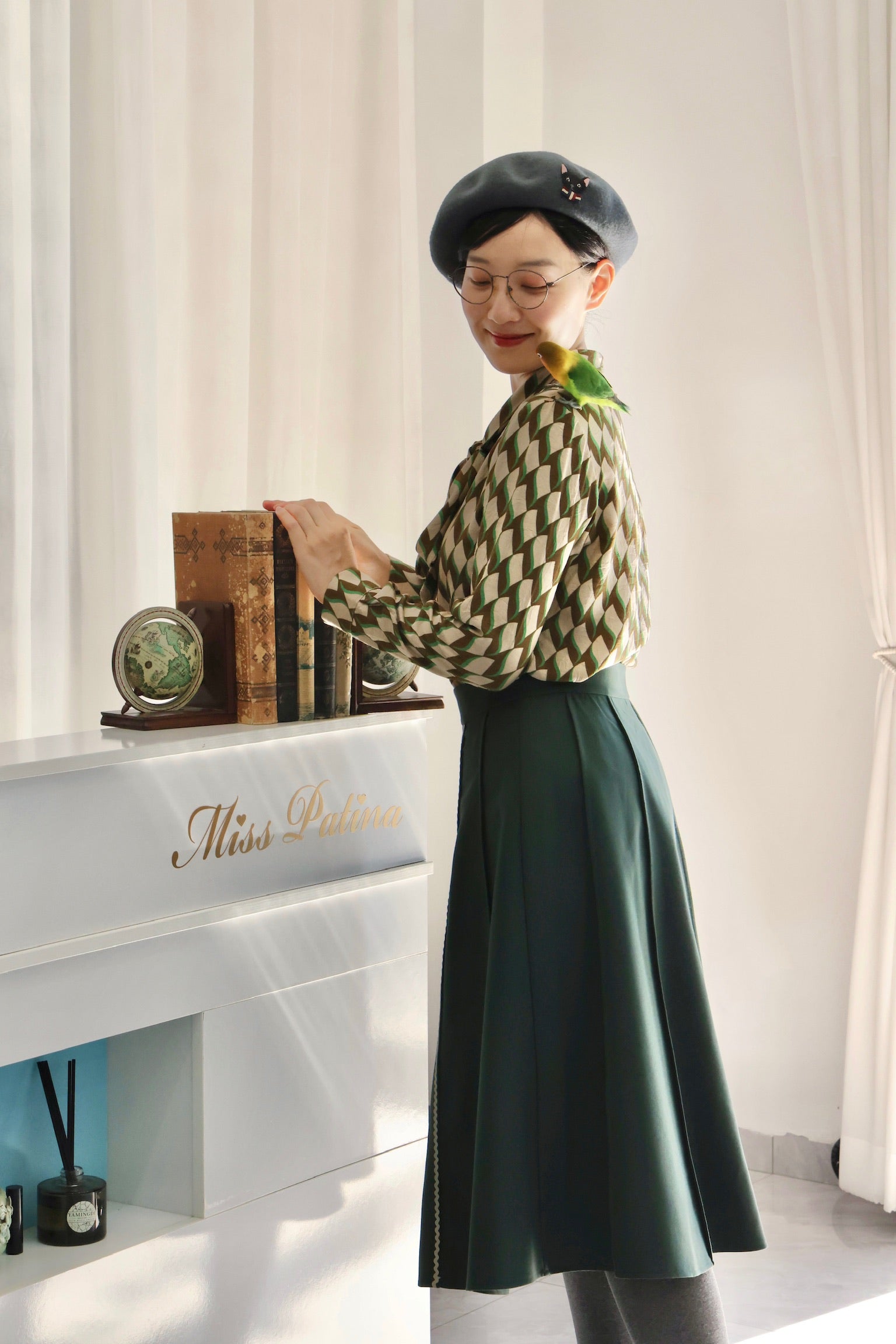 Salinger Year A-line Midi Skirt