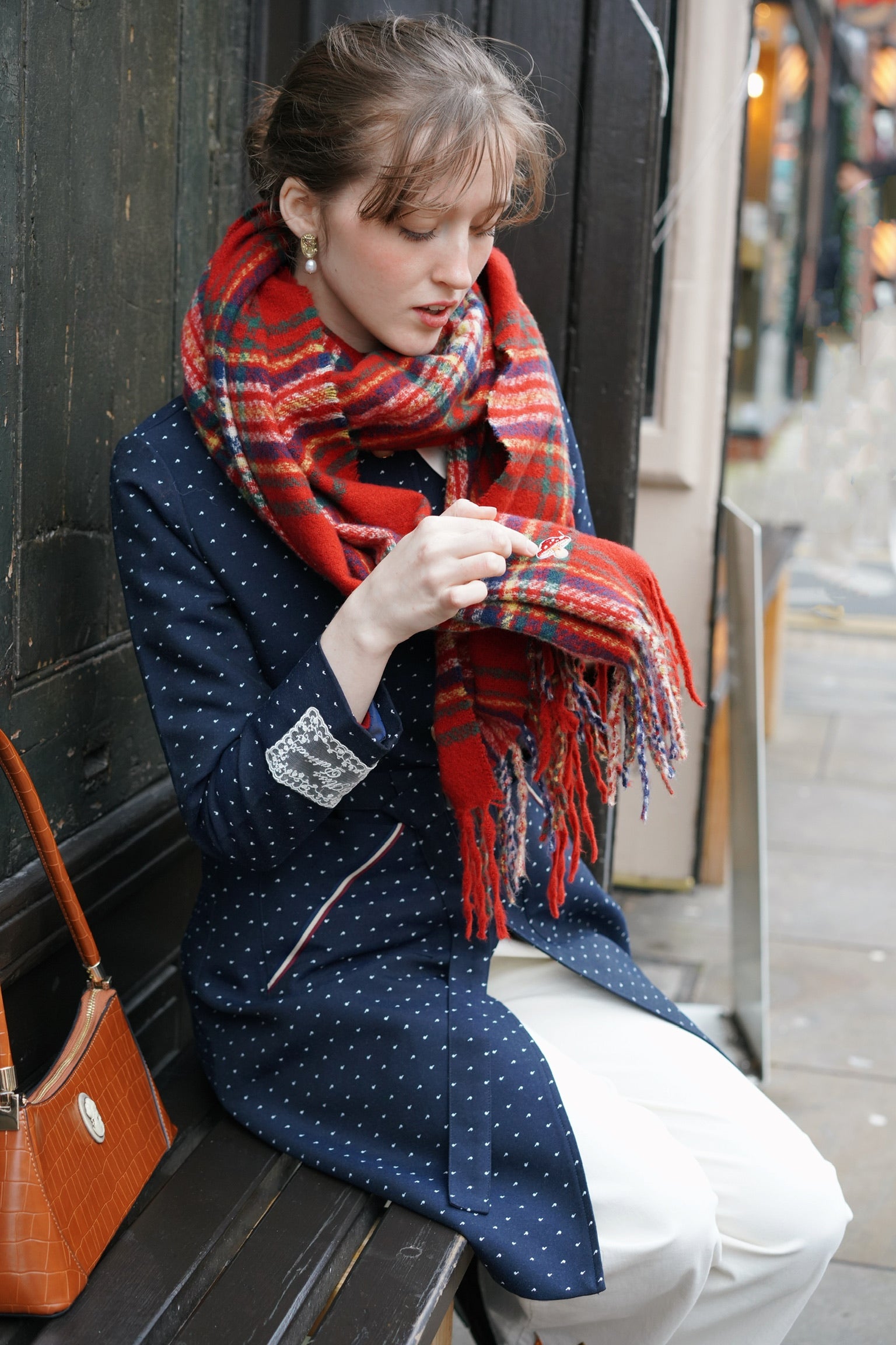 Scarlet Thistle Scarf