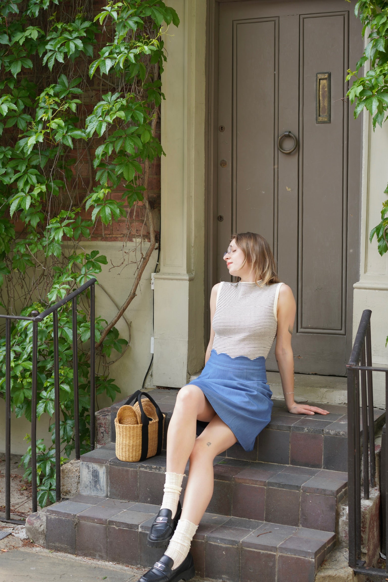 Isla Denim Petal Skirt