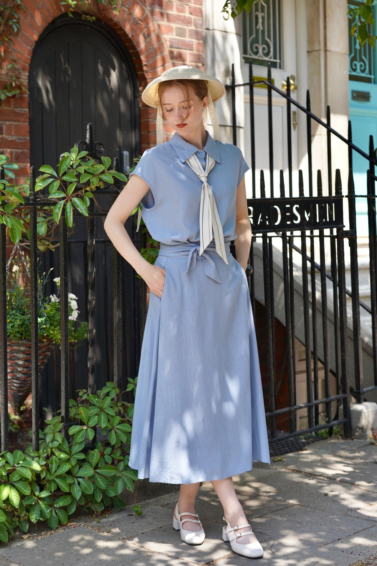 Seaside Clubhouse Shirt & Skirt Set (Blue)