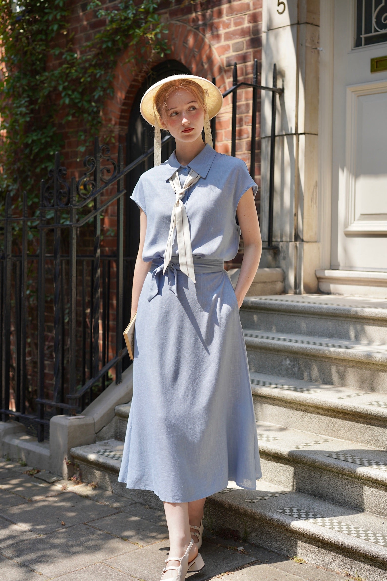 Seaside Clubhouse Shirt & Skirt Set (Blue)