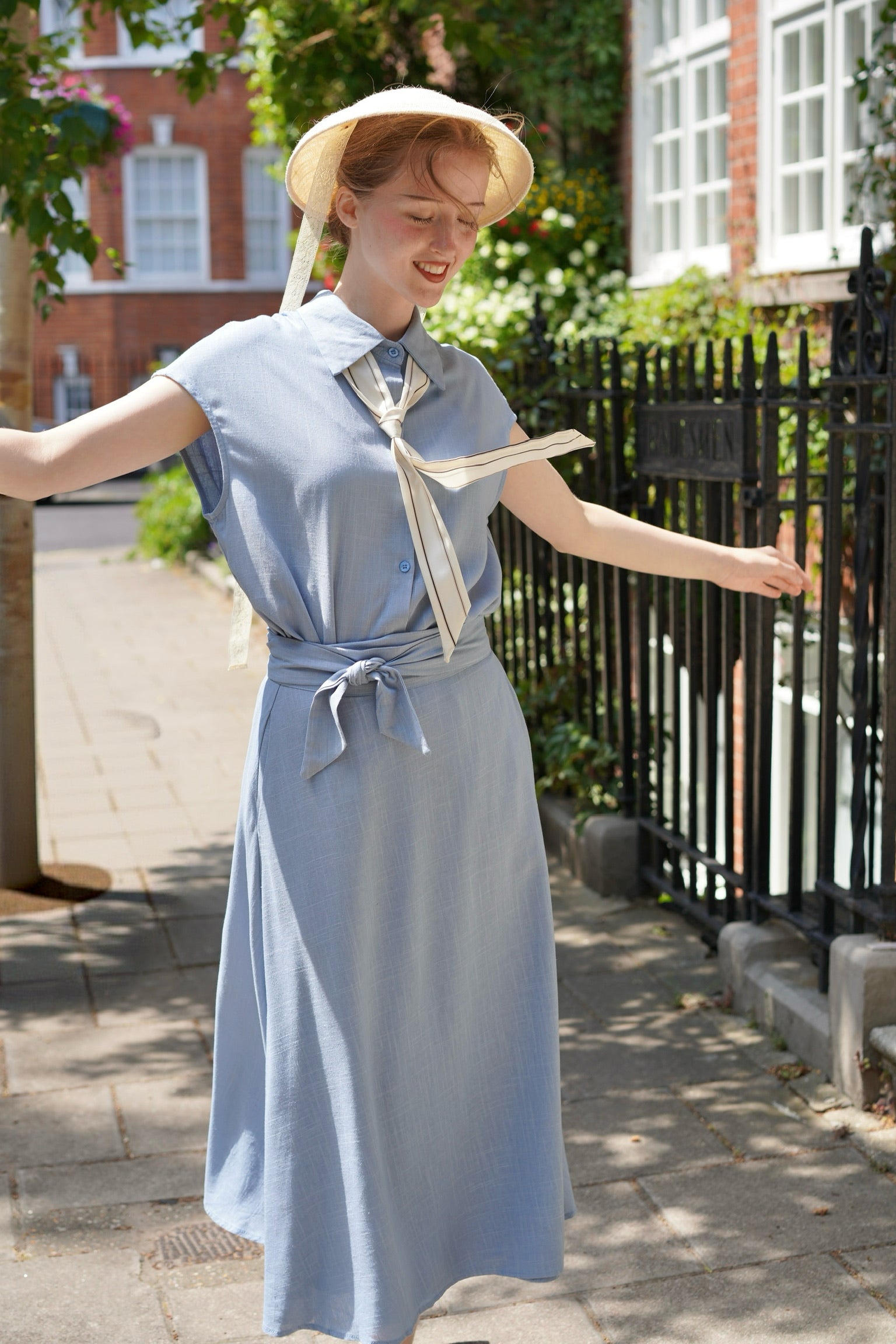 Seaside Clubhouse Shirt & Skirt Set (Blue)
