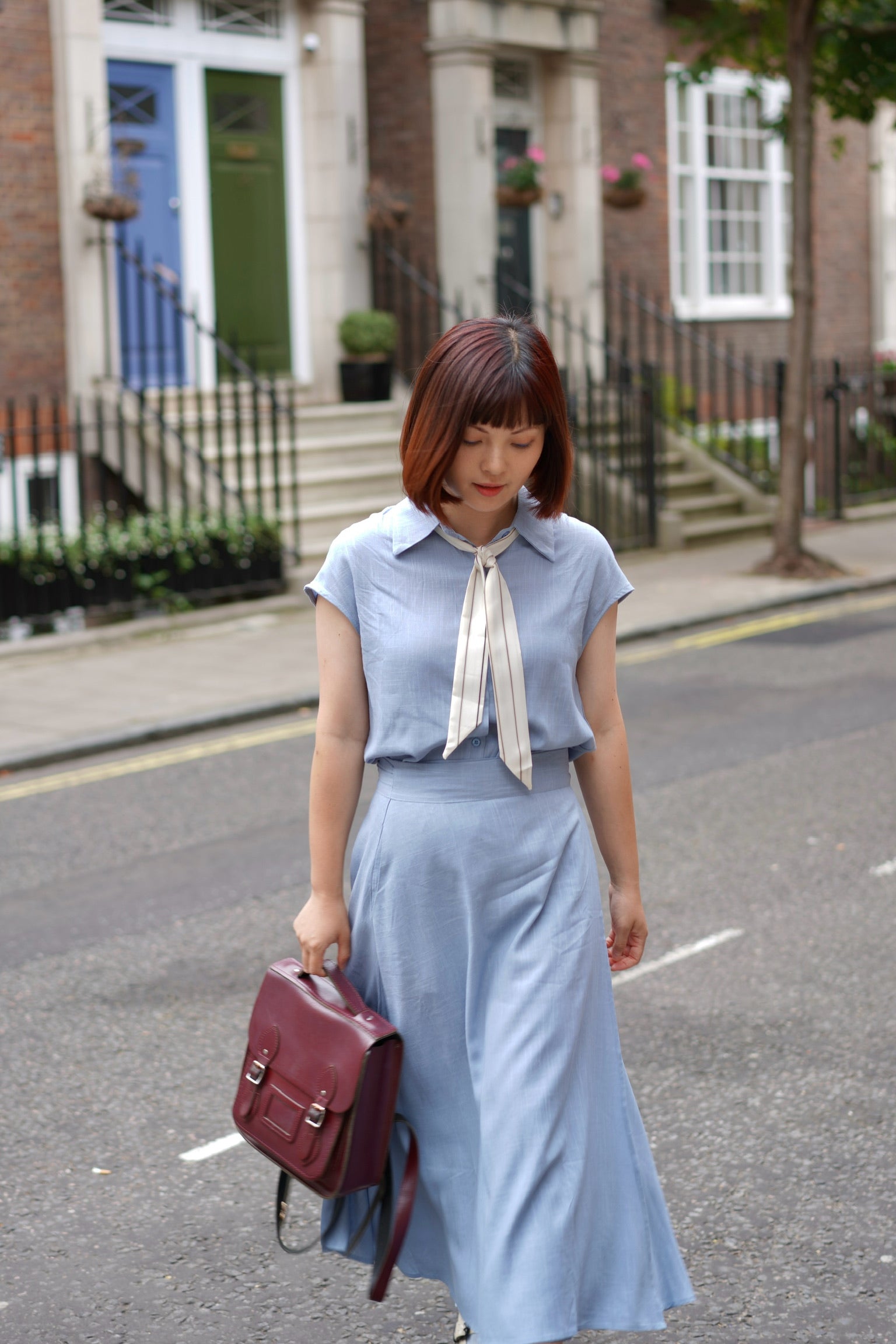 Seaside Clubhouse Shirt & Skirt Set (Blue)