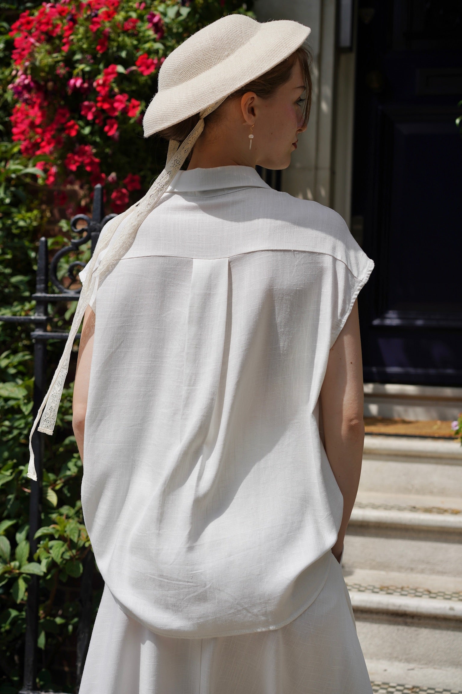 Seaside Clubhouse Shirt & Skirt Set (White)