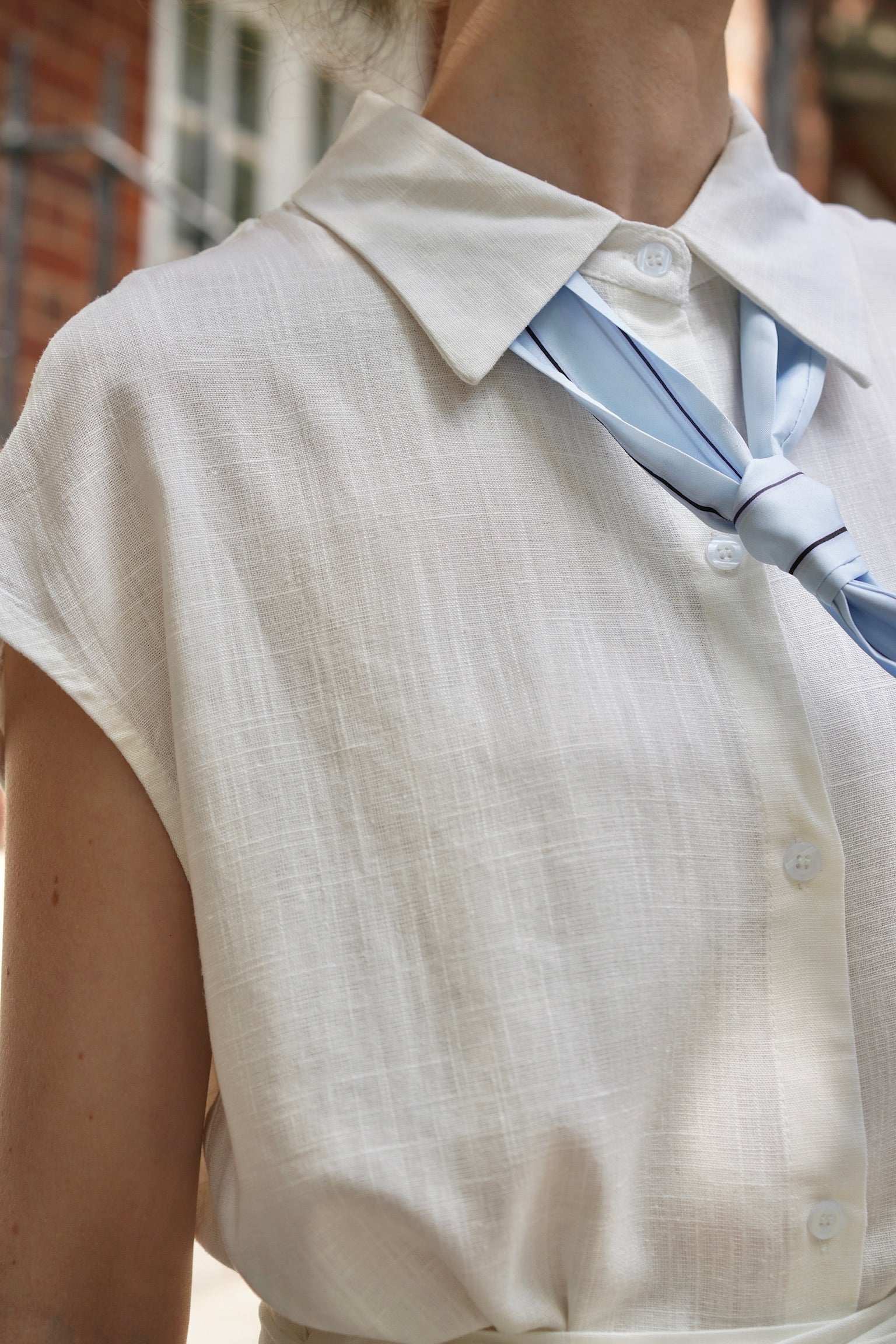 Seaside Clubhouse Shirt & Skirt Set (White)