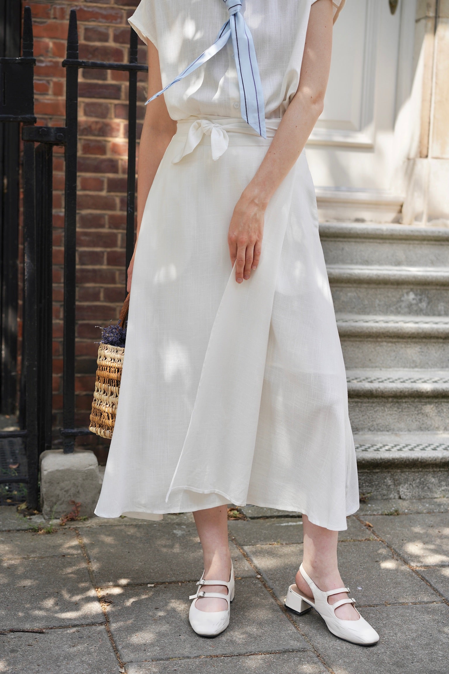 Seaside Clubhouse Shirt & Skirt Set (White)