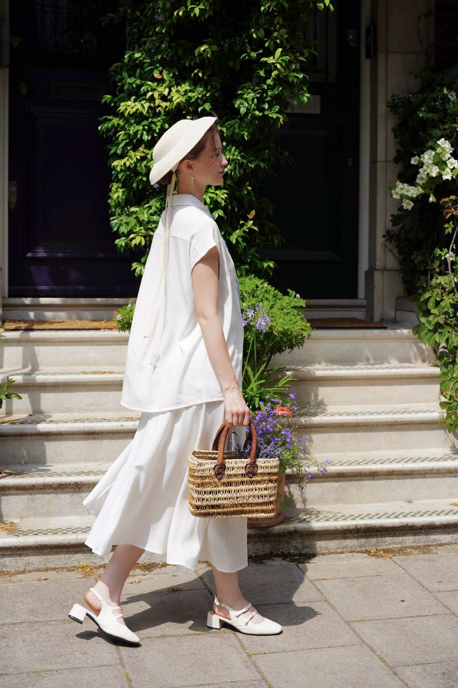 Seaside Clubhouse Shirt & Skirt Set (White)