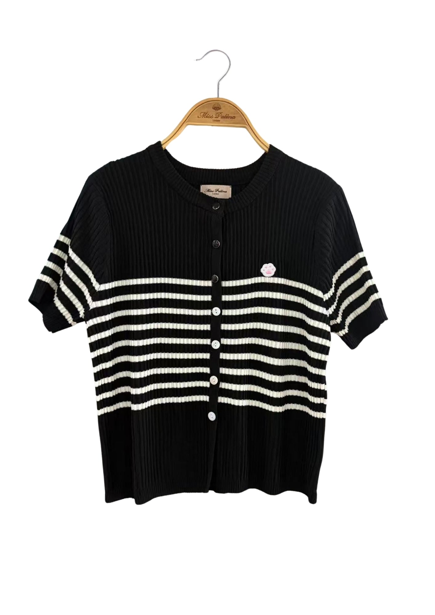 Seaside Stroll Striped Top (Black)
