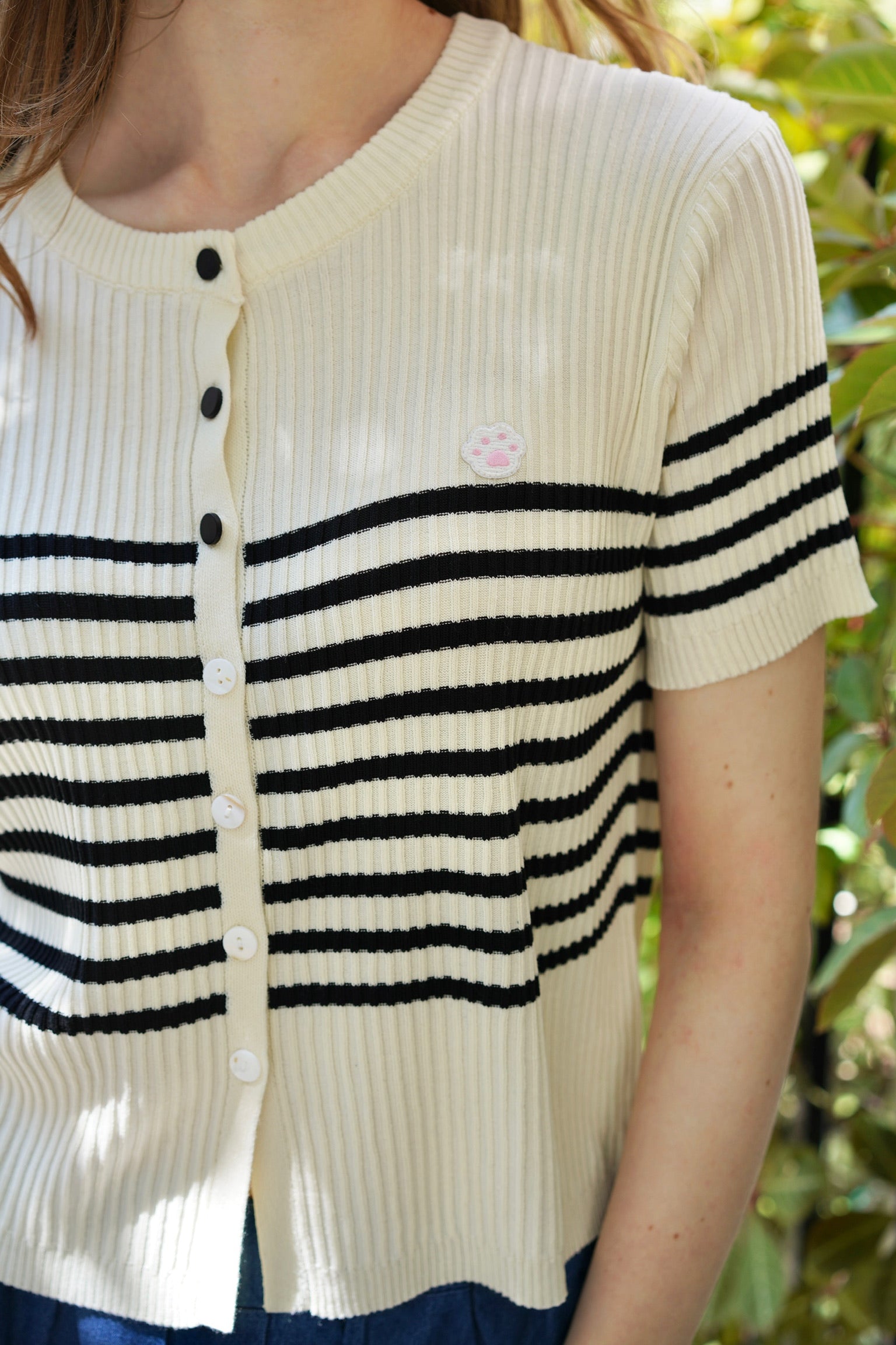 Seaside Stroll Striped Top (Cream)