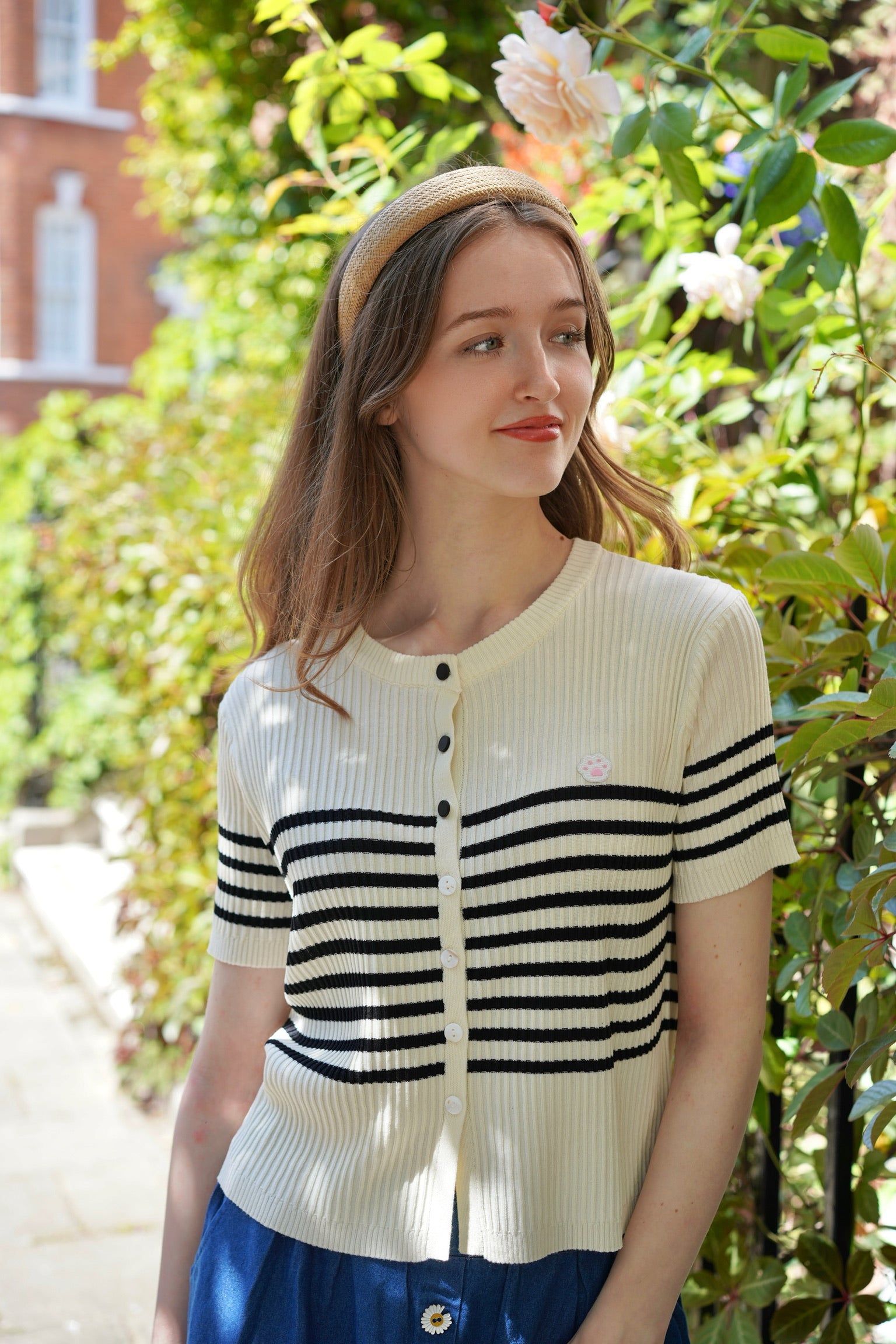 Seaside Stroll Striped Top (Cream)