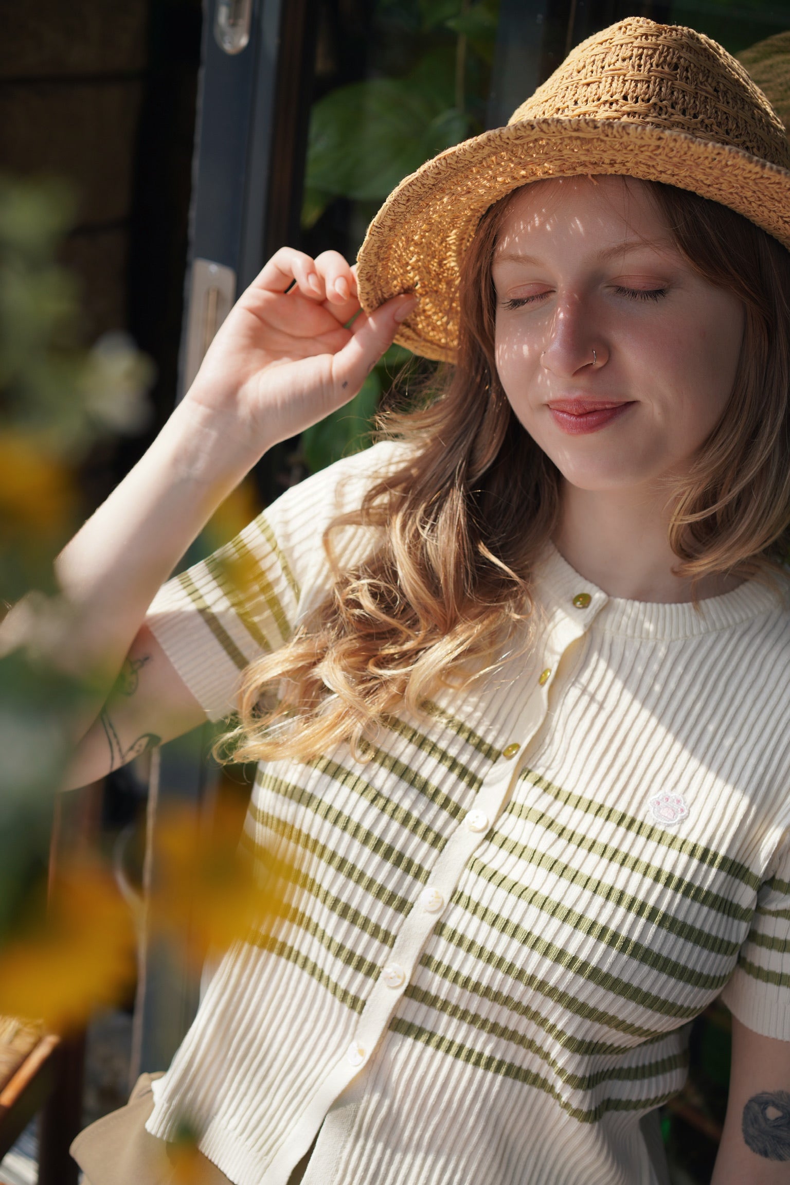 Seaside Stroll Striped Top (Green)