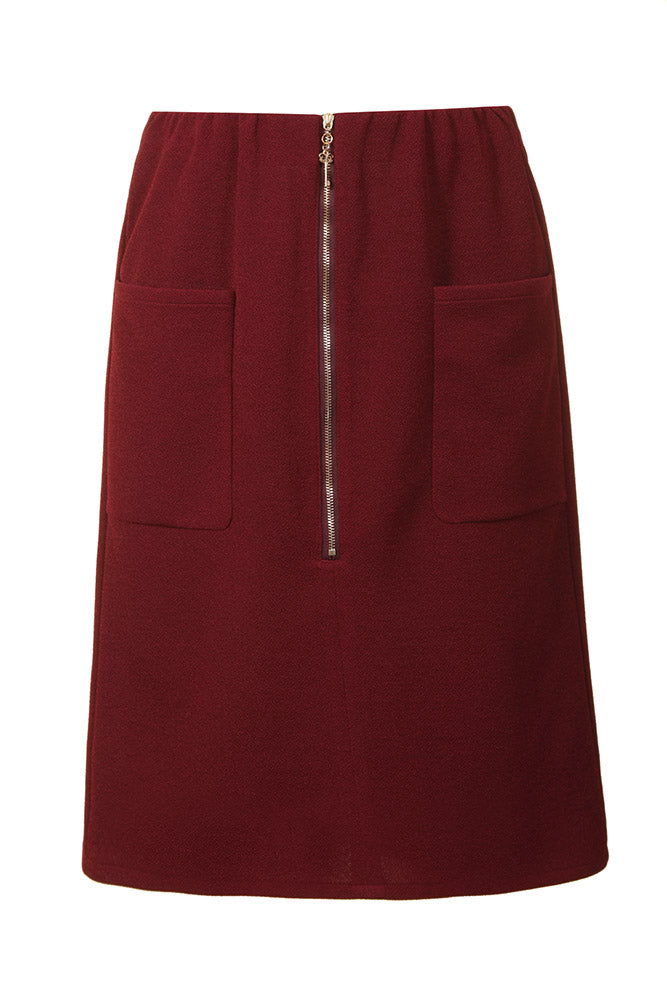 Serpentine Skirt (Rich Red)