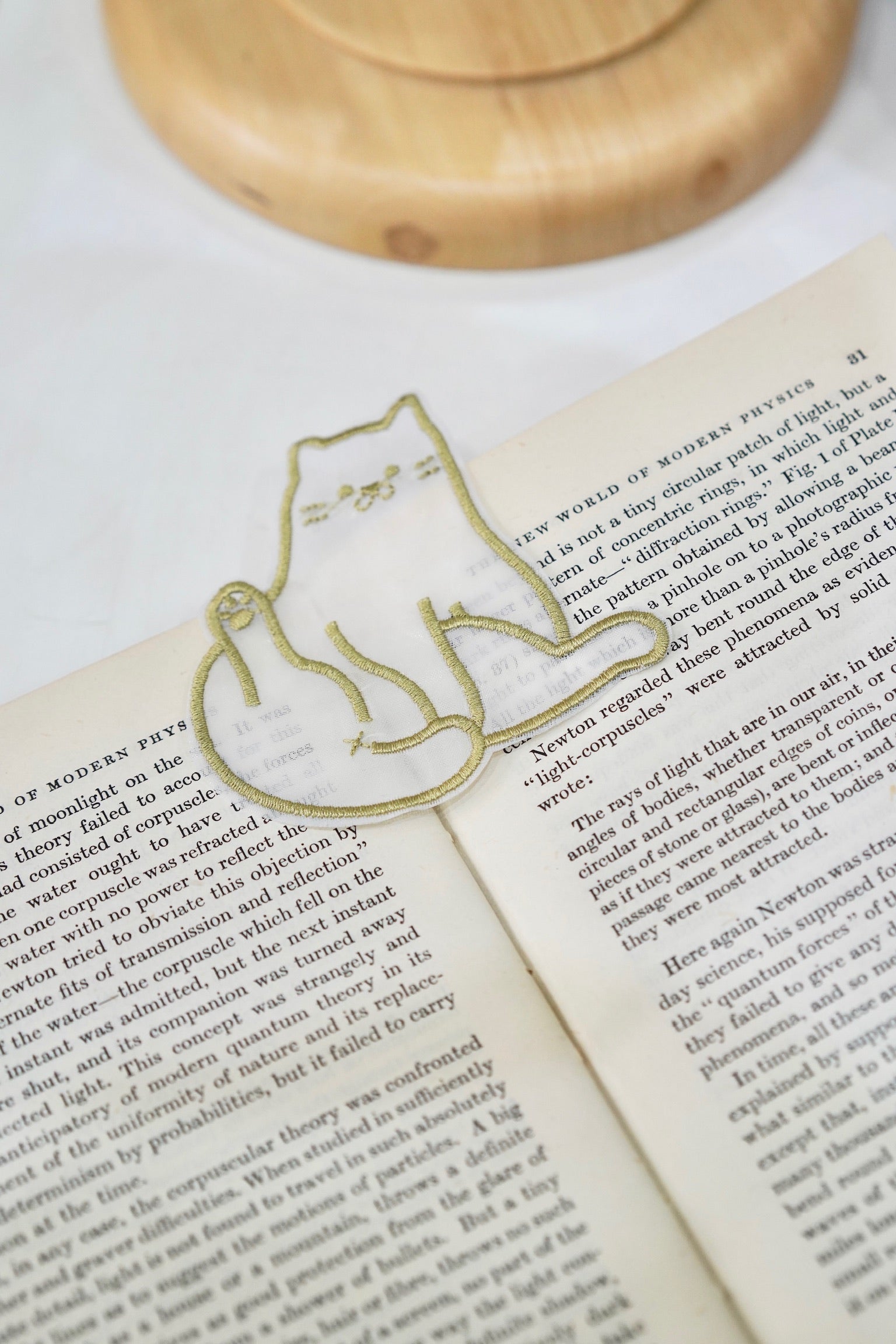 Set of 3 Embroidered Organza Cat Appliqués
