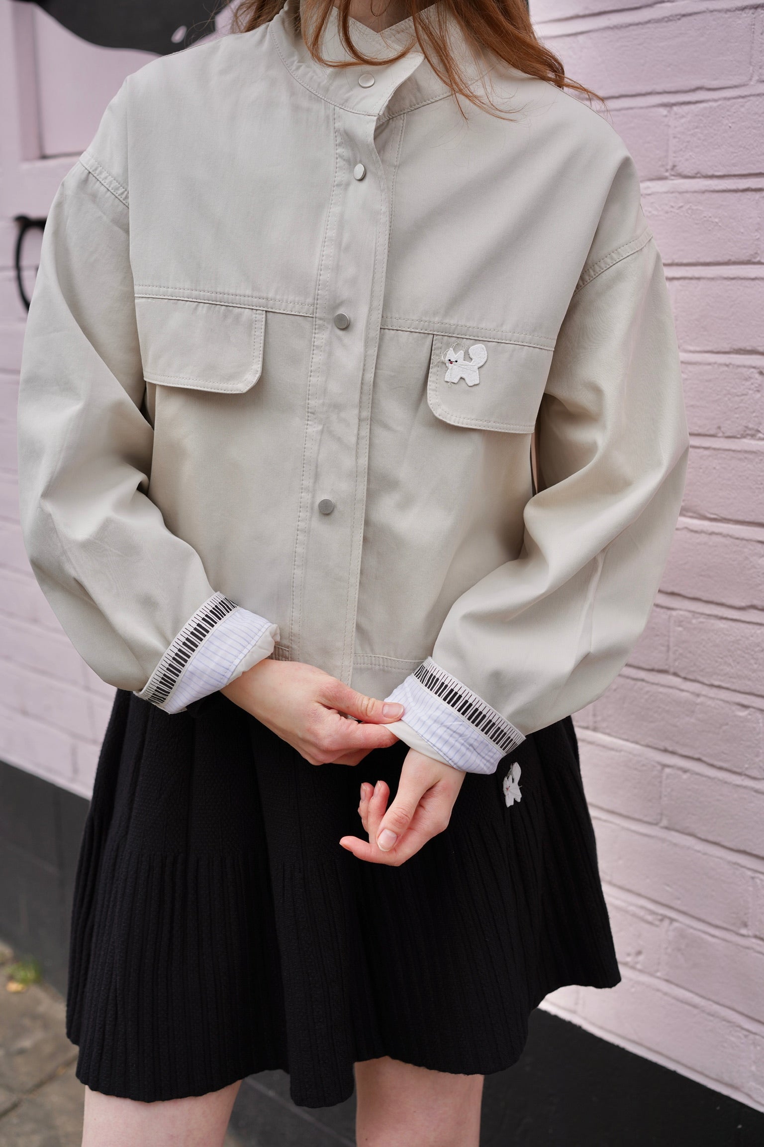 Signature Flight Cropped Jacket (Cream)