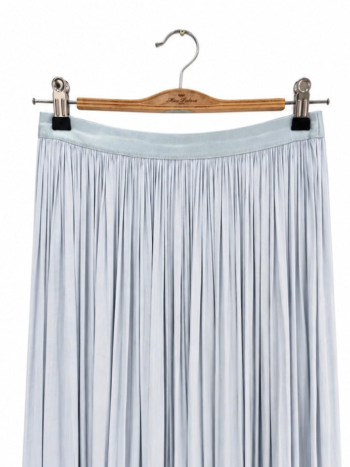 Silkfall Satin Skirt (Baby Blue)