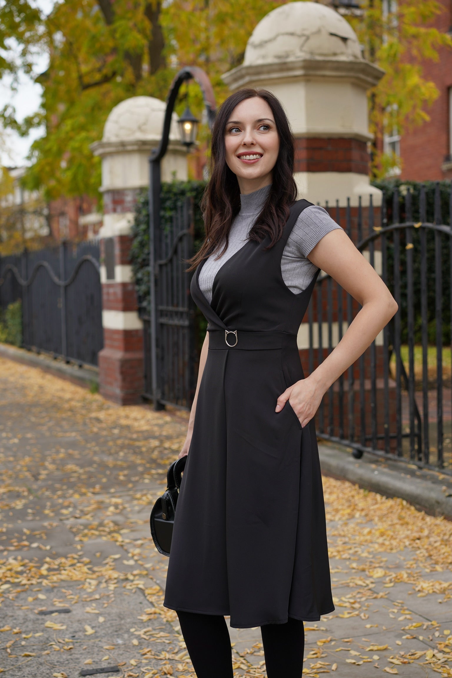 Sleek Kitty Pinafore