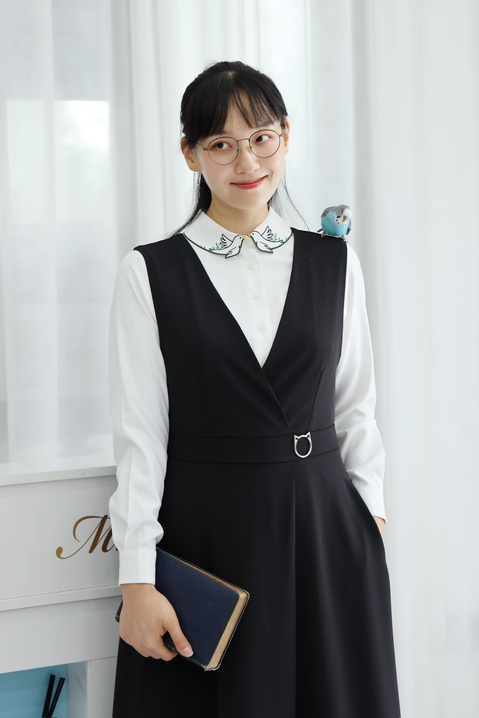 Sleek Kitty Pinafore