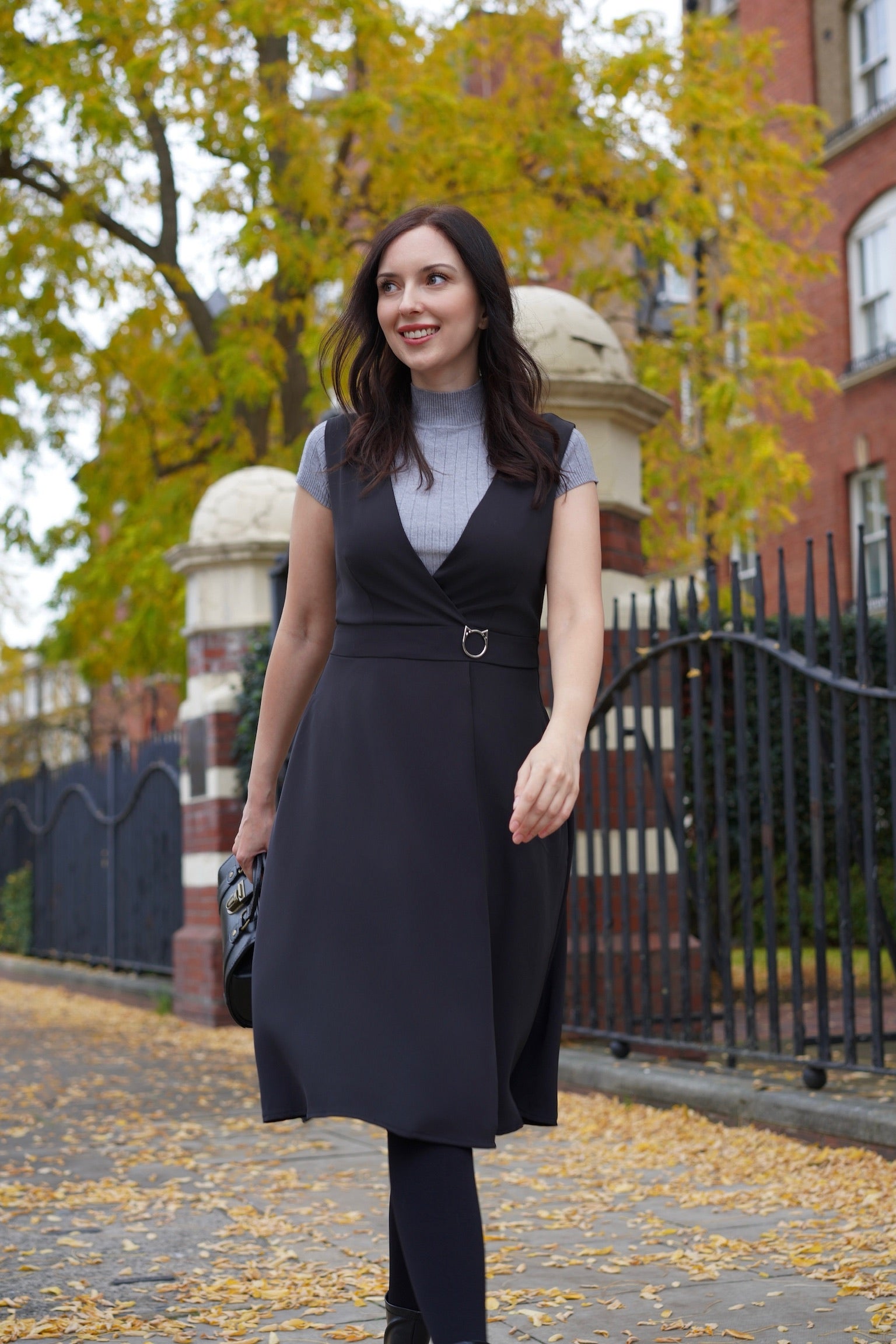 Sleek Kitty Pinafore