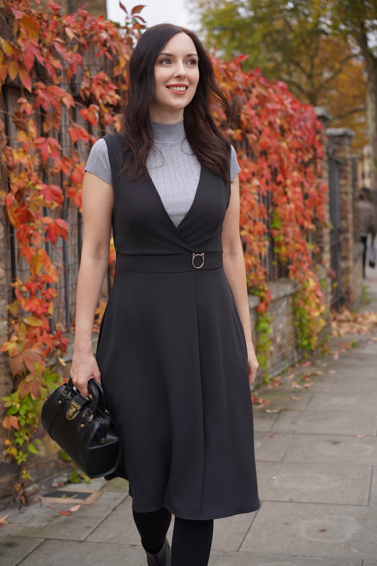 Sleek Kitty Pinafore