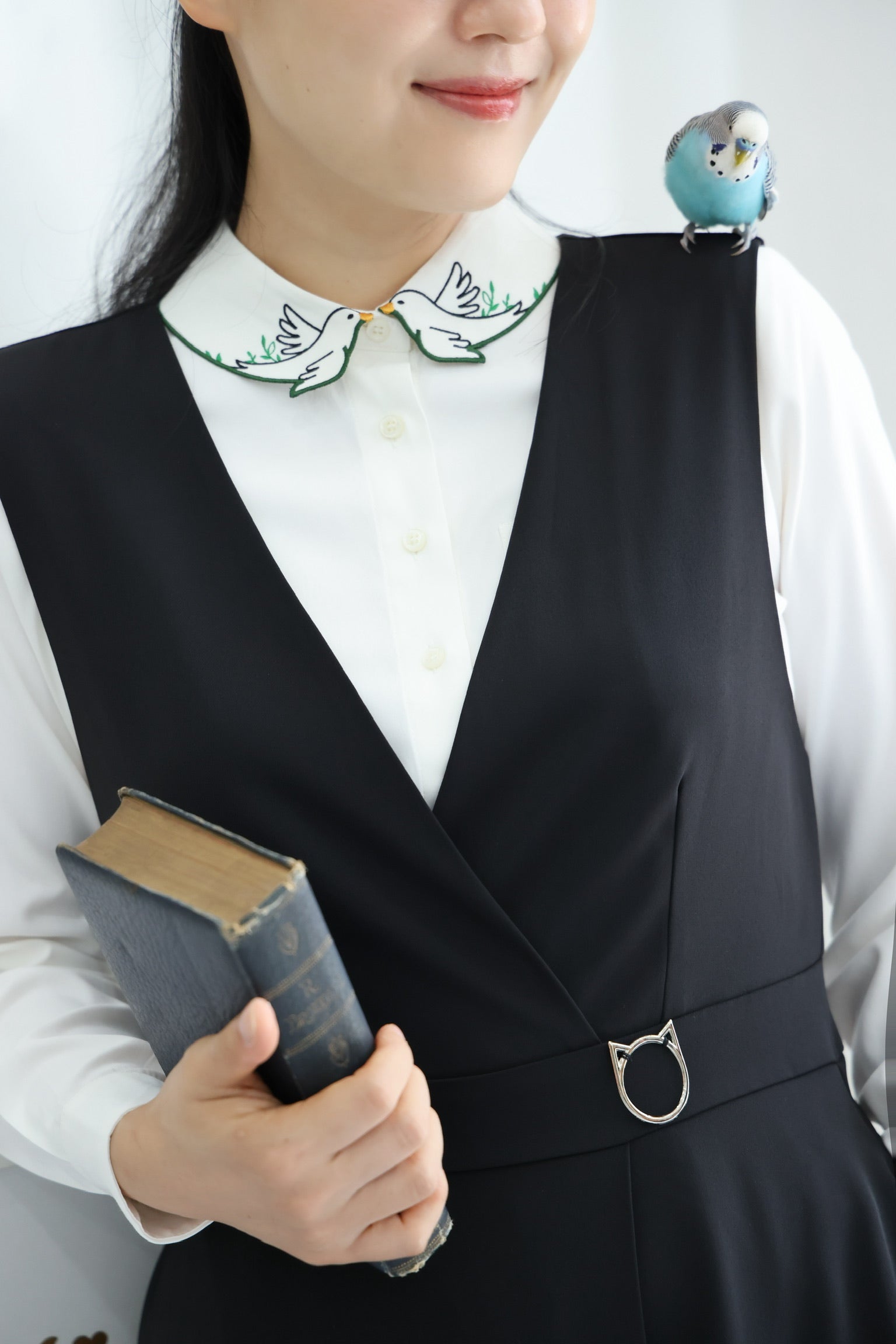 Sleek Kitty Pinafore