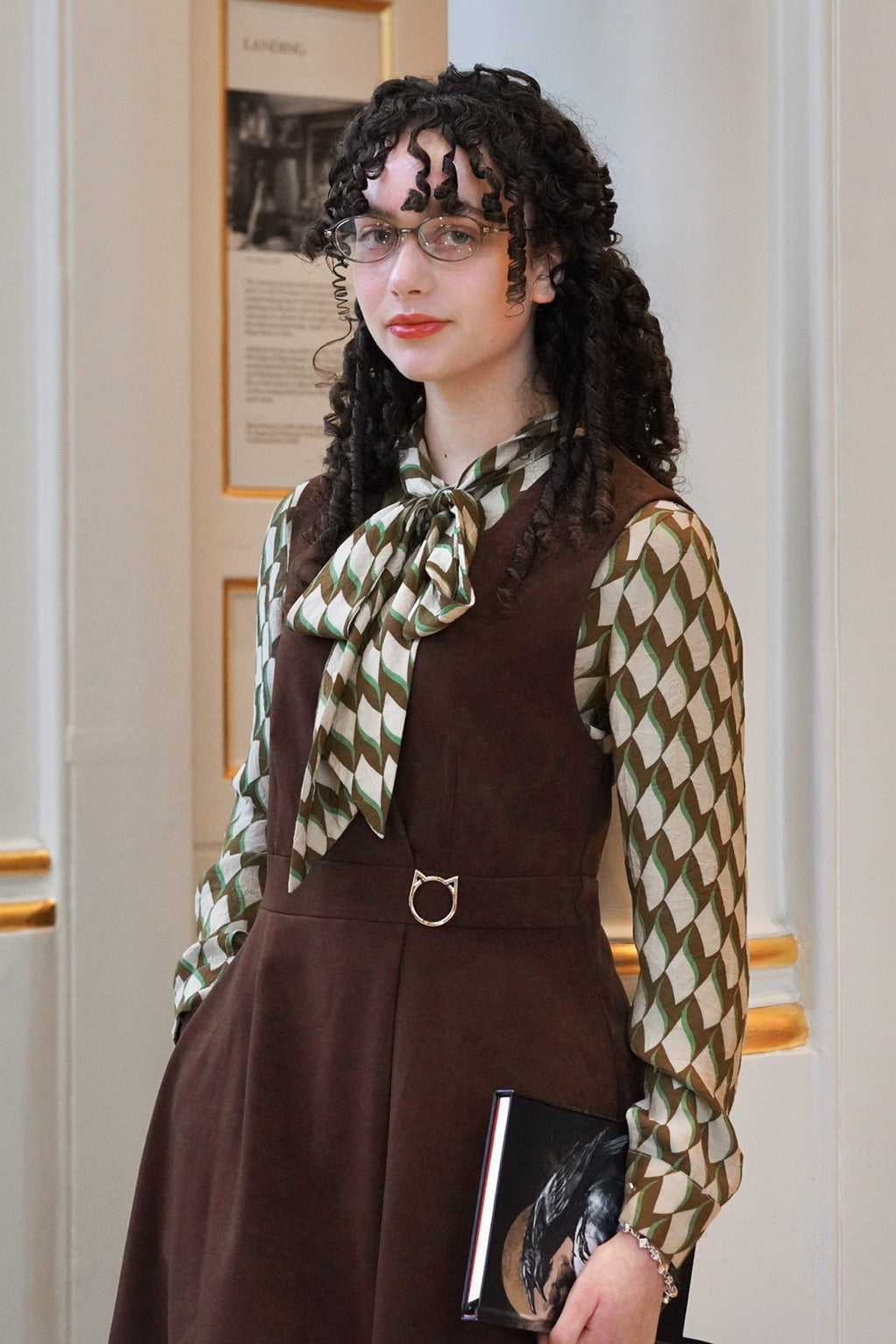 Sleek Kitty Pinafore (Cocoa Brown)