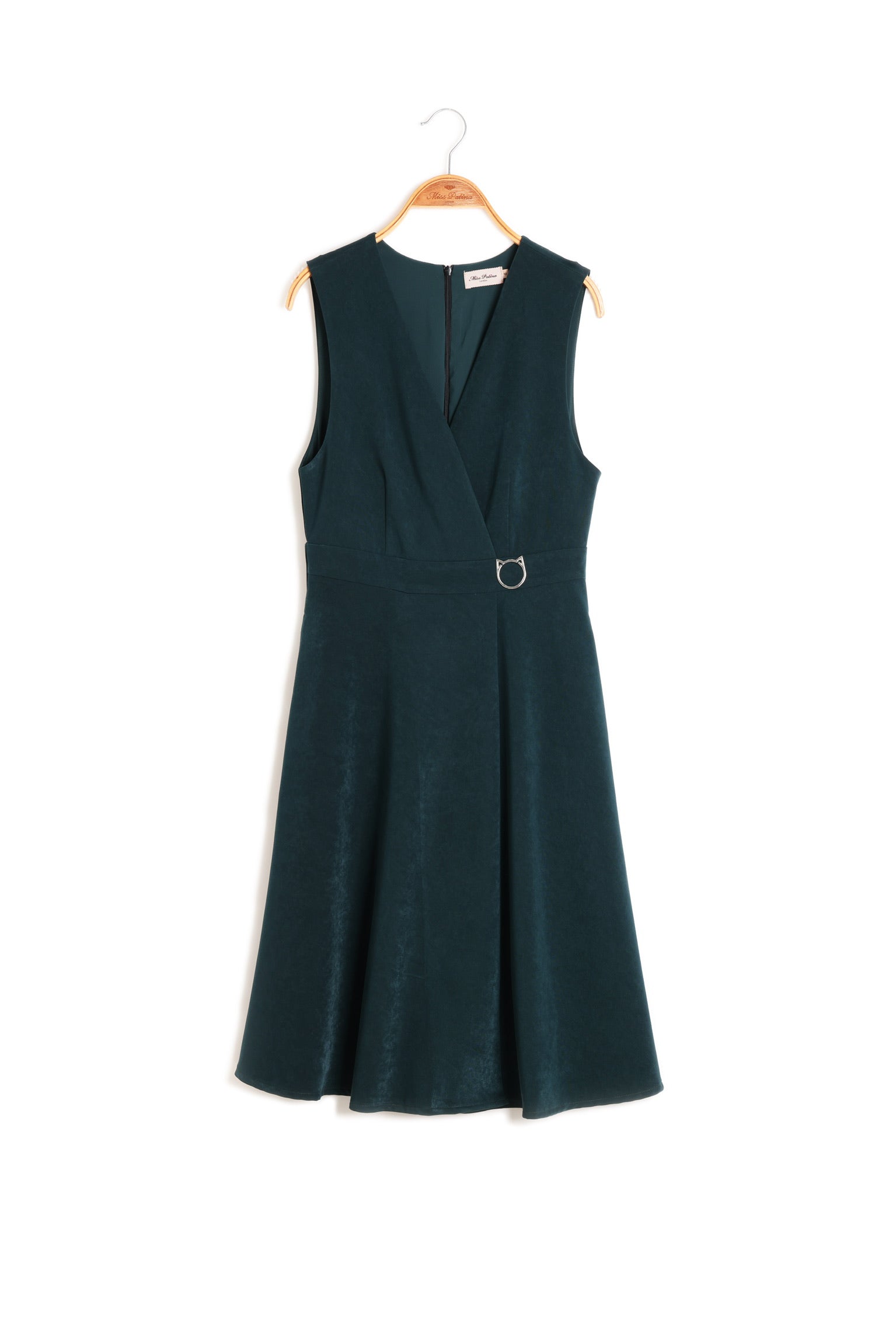 Sleek Kitty Pinafore (Emerald Green)