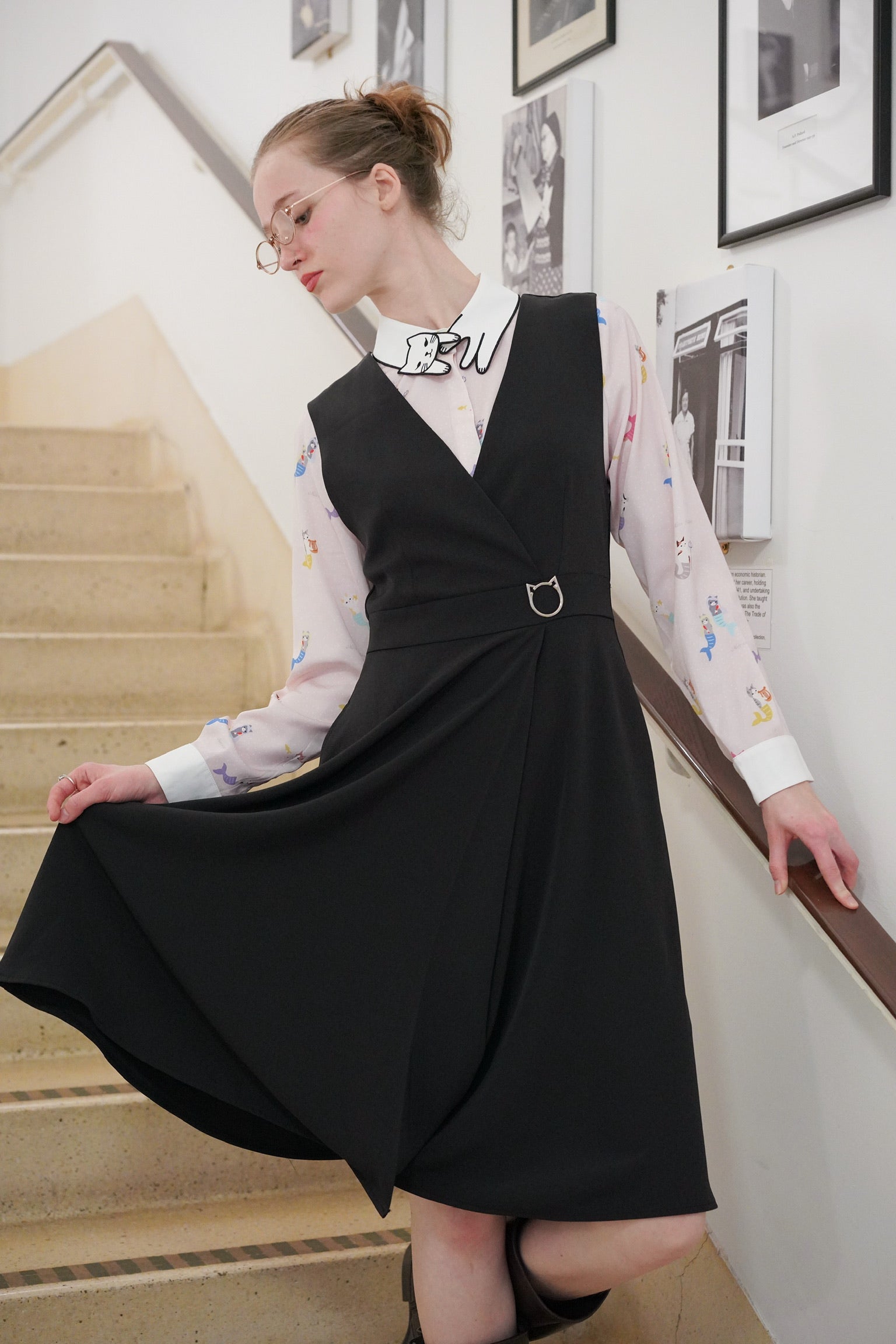 Sleek Kitty Pinafore