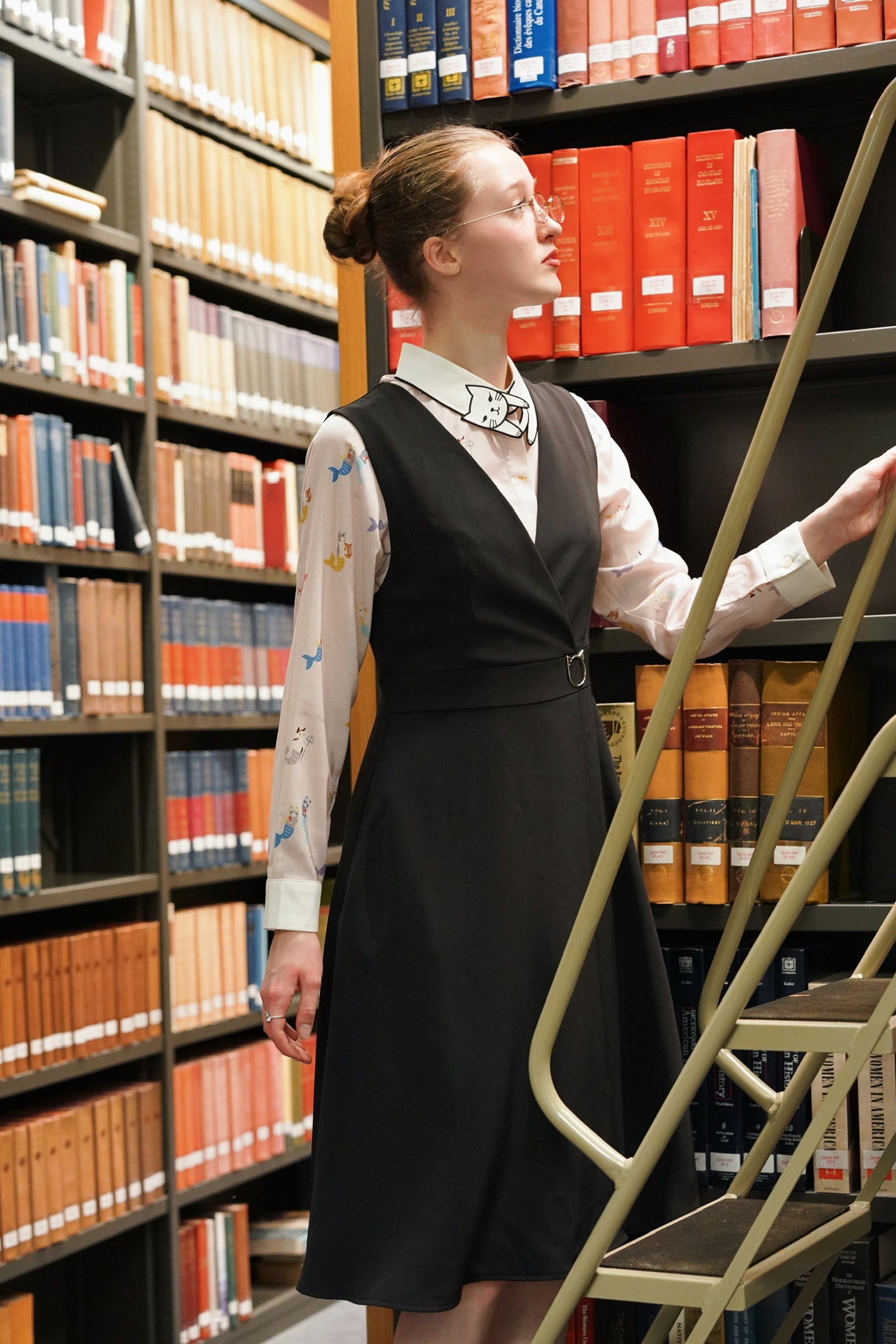 Sleek Kitty Pinafore