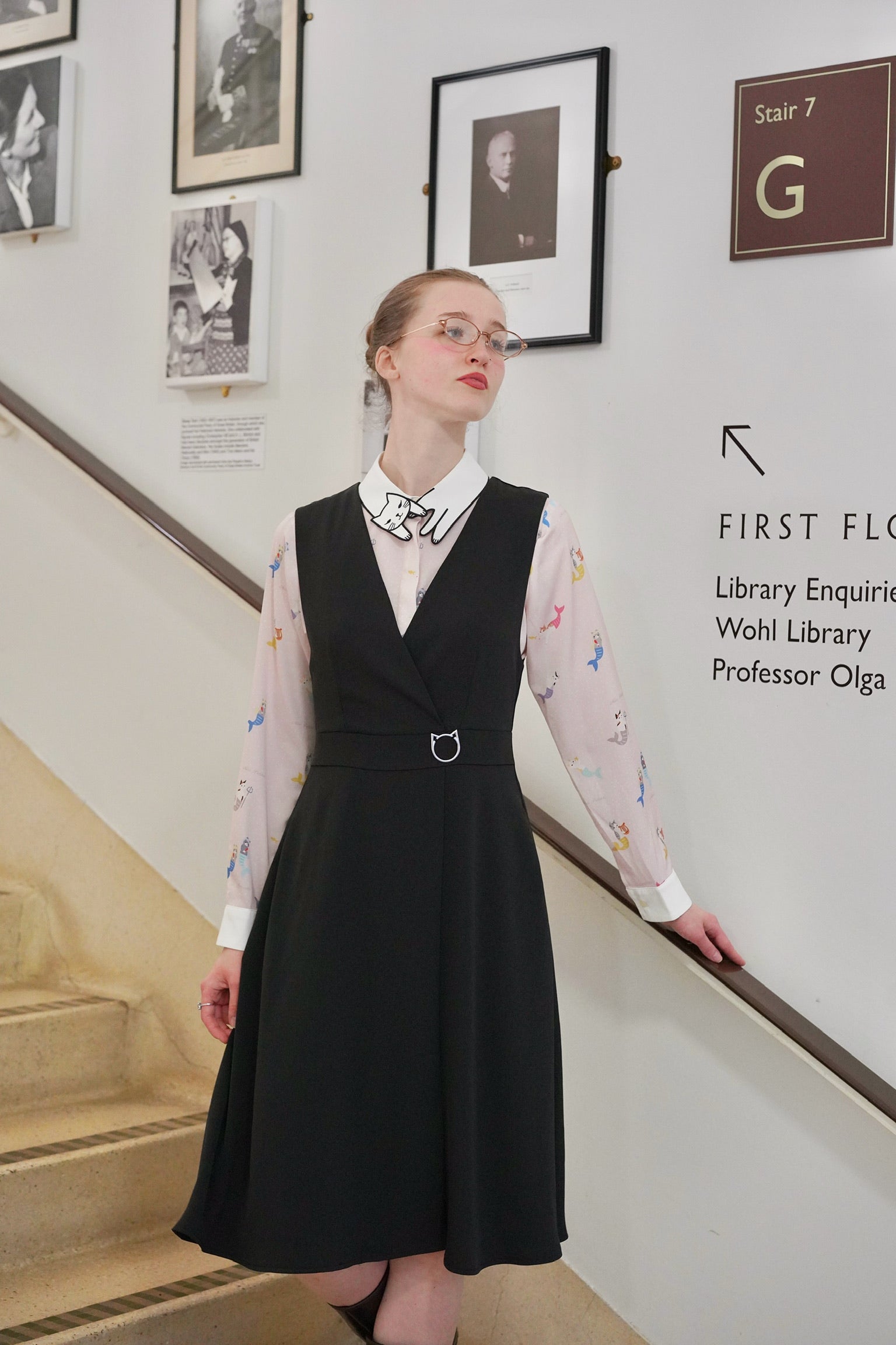 Sleek Kitty Pinafore