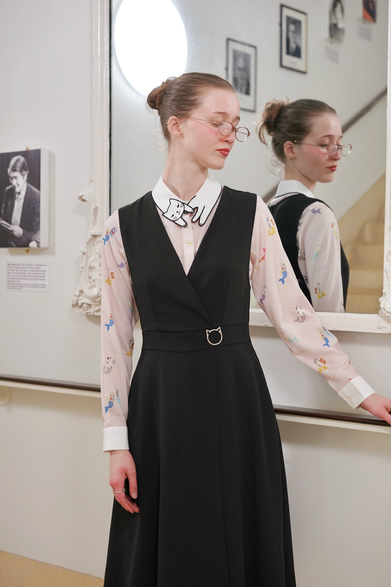 Sleek Kitty Pinafore