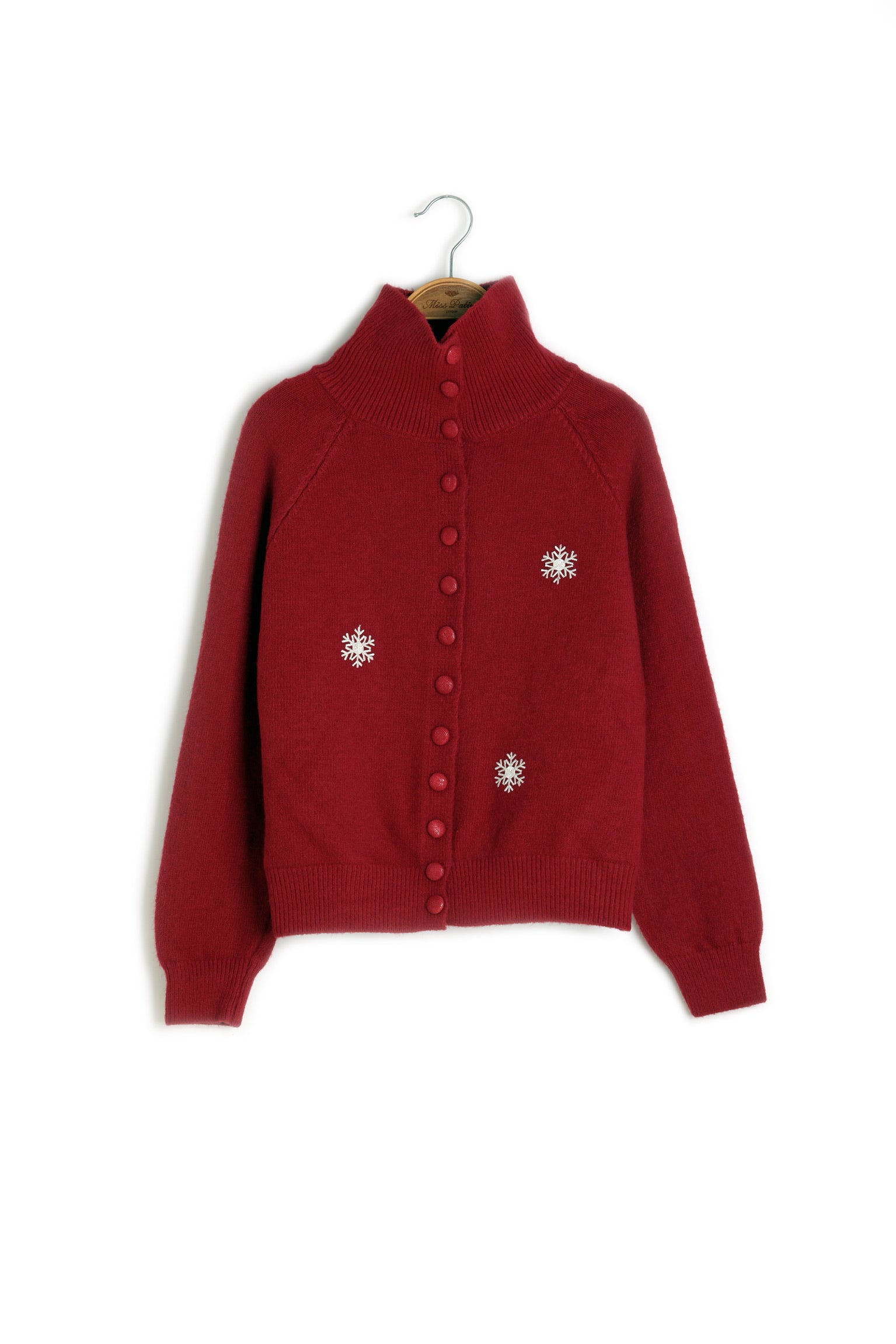 Snowflake Cardigan (Cranberry)