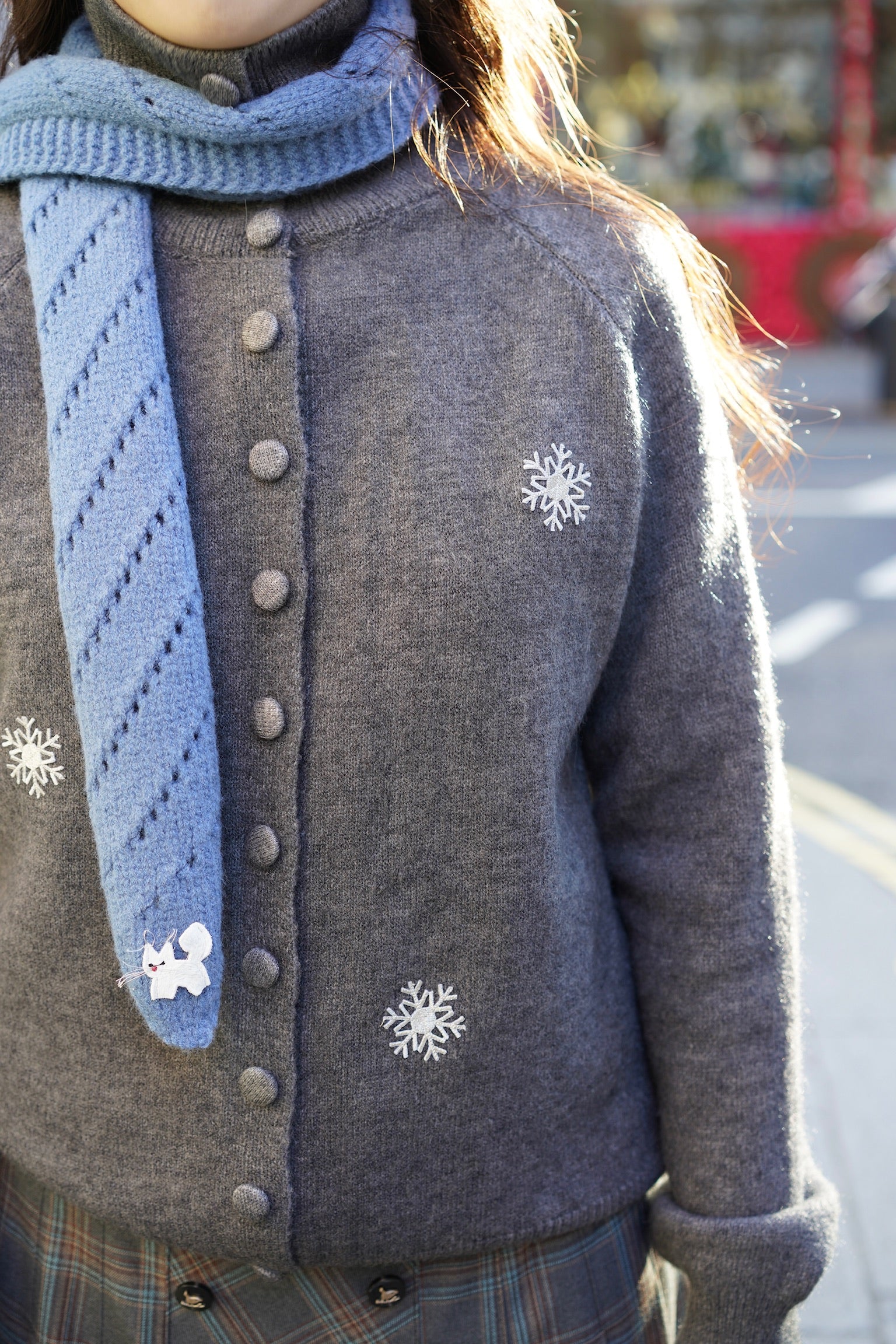 Snowflake Cardigan (Grey)
