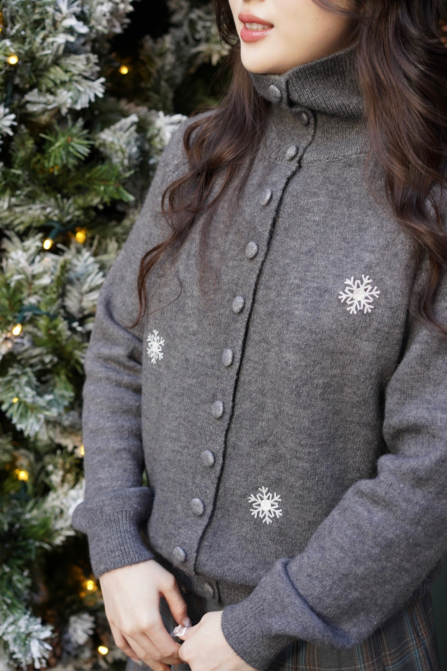Snowflake Cardigan (Grey)