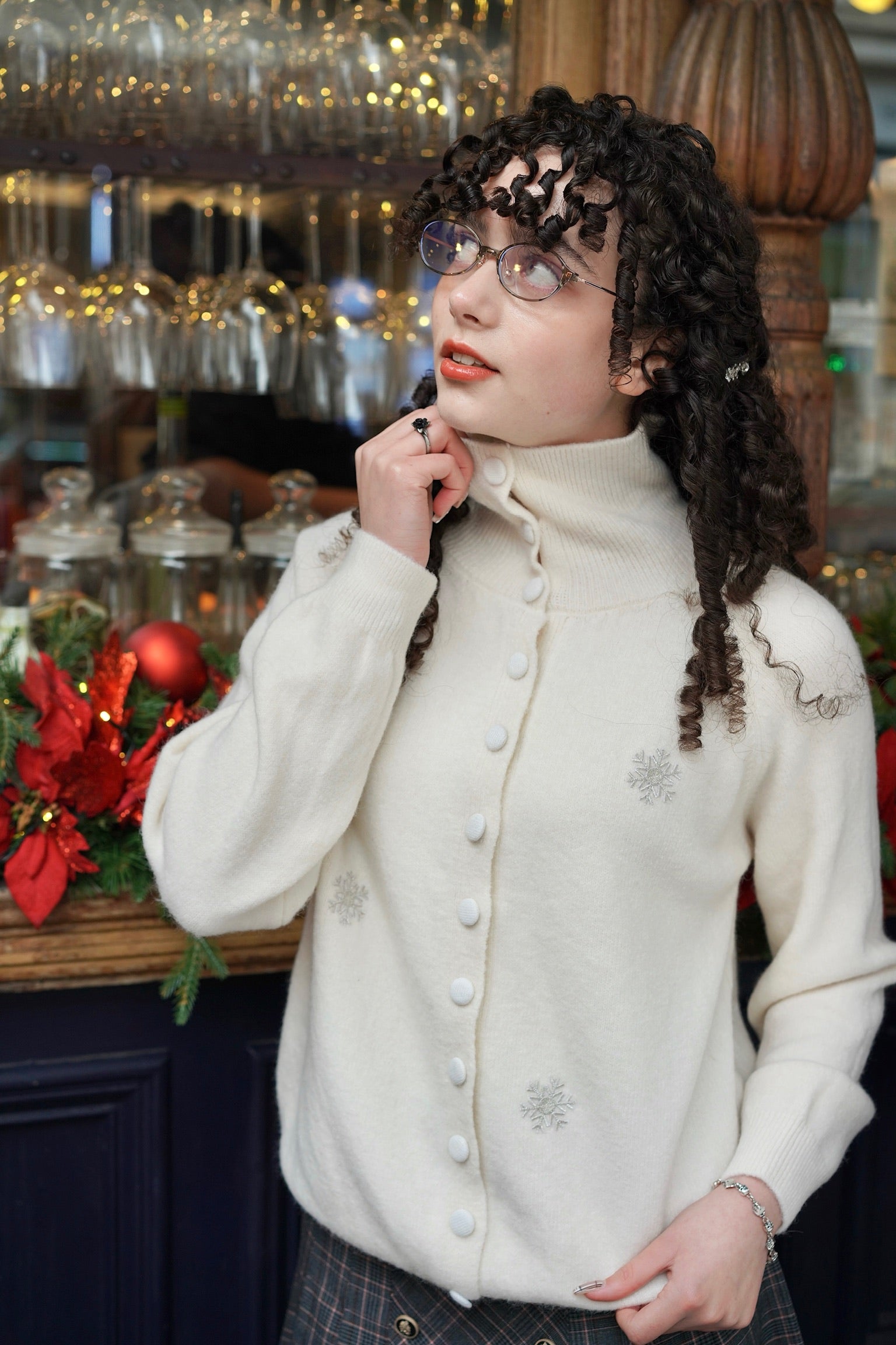 Snowflake Cardigan (White)