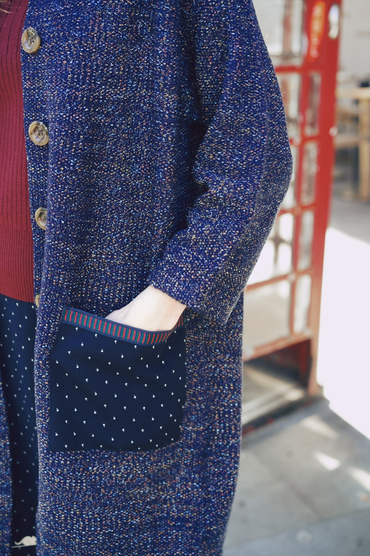 Sprinkle Navy Knit Jacket